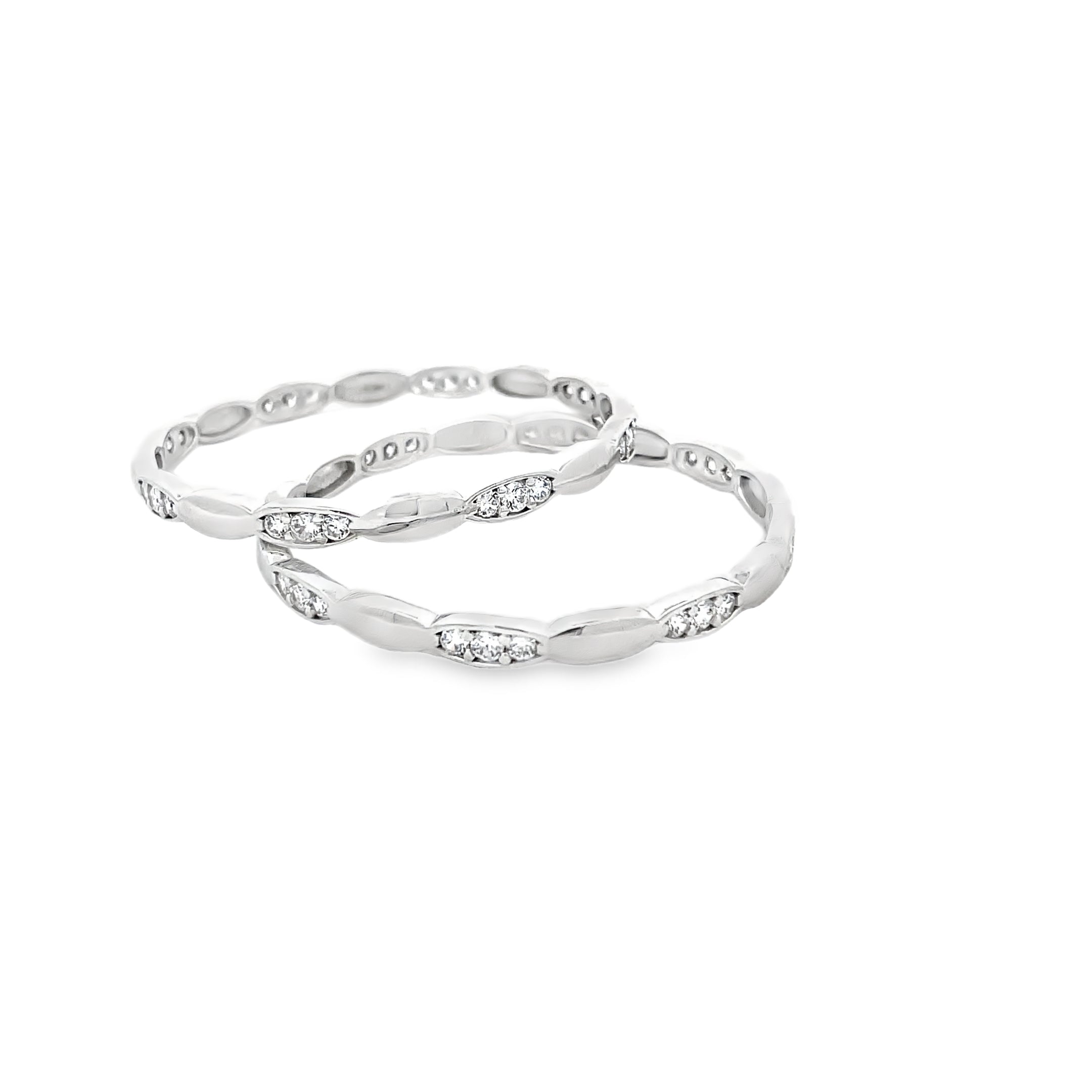 Elegant Silver Stacking Bangles