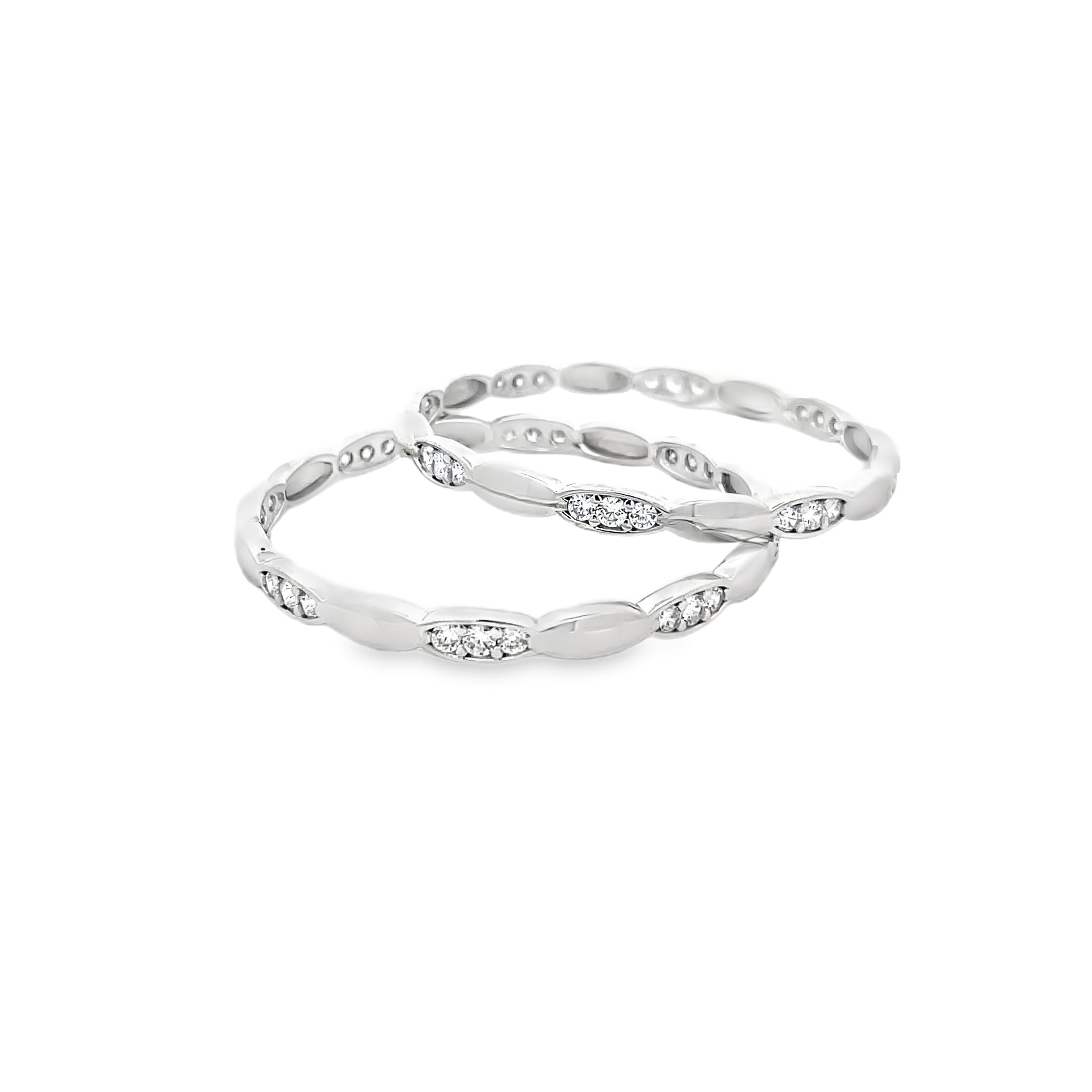 Elegant Silver Stacking Bangles