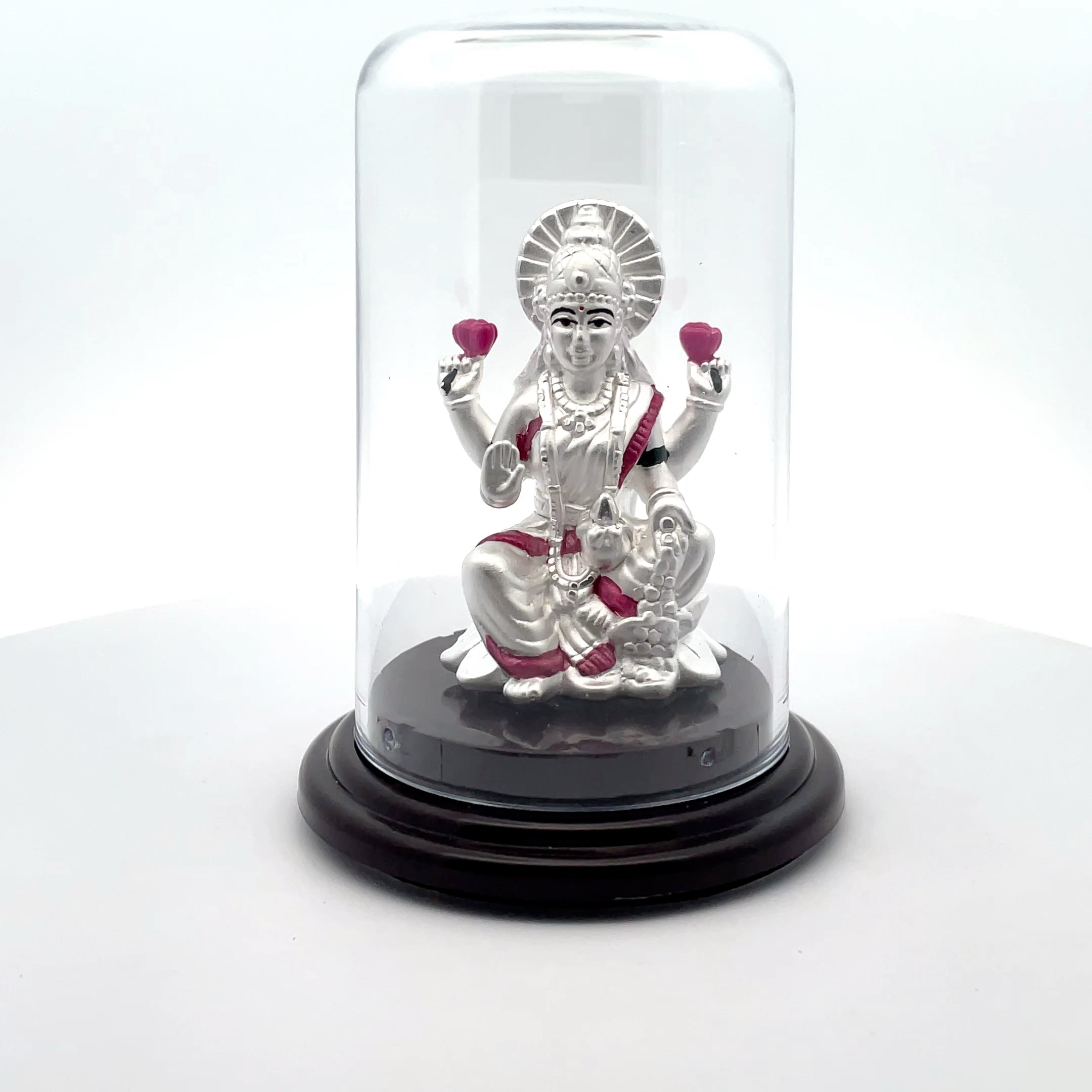 Elegant Silver Lakshmi Goddess Figurine