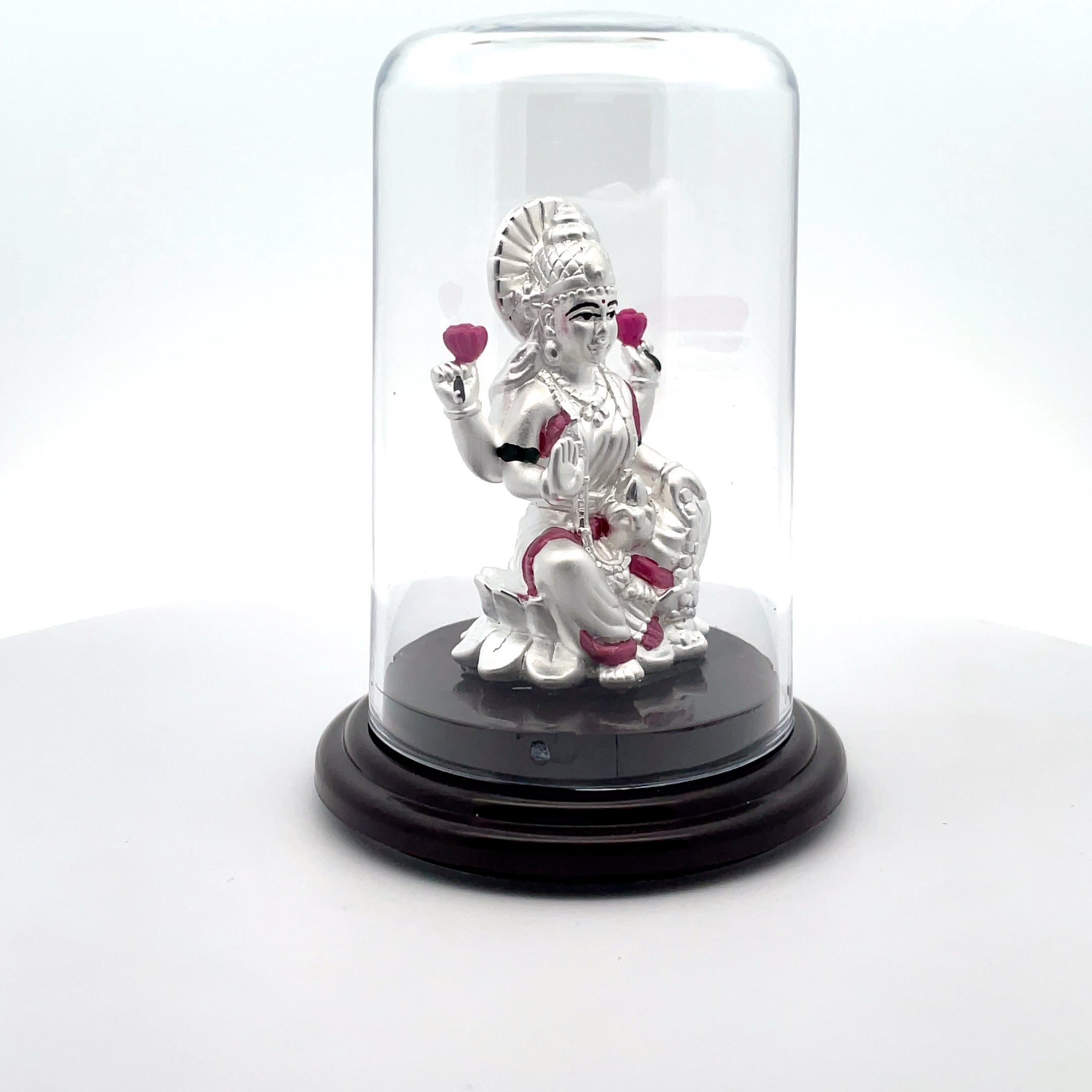 Elegant Silver Lakshmi Goddess Figurine