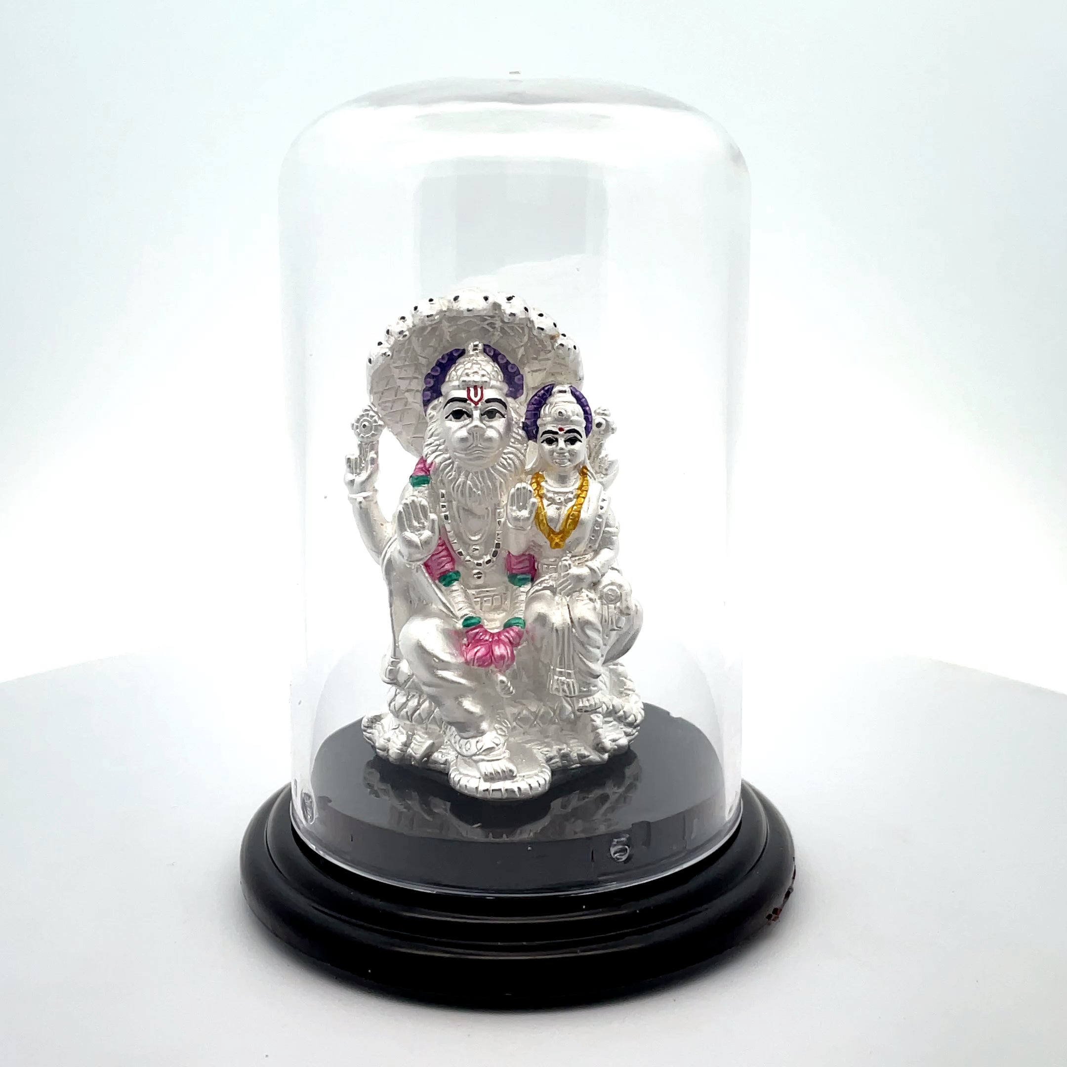 Elegant Silver Lakshmi Narshima Figurine Display