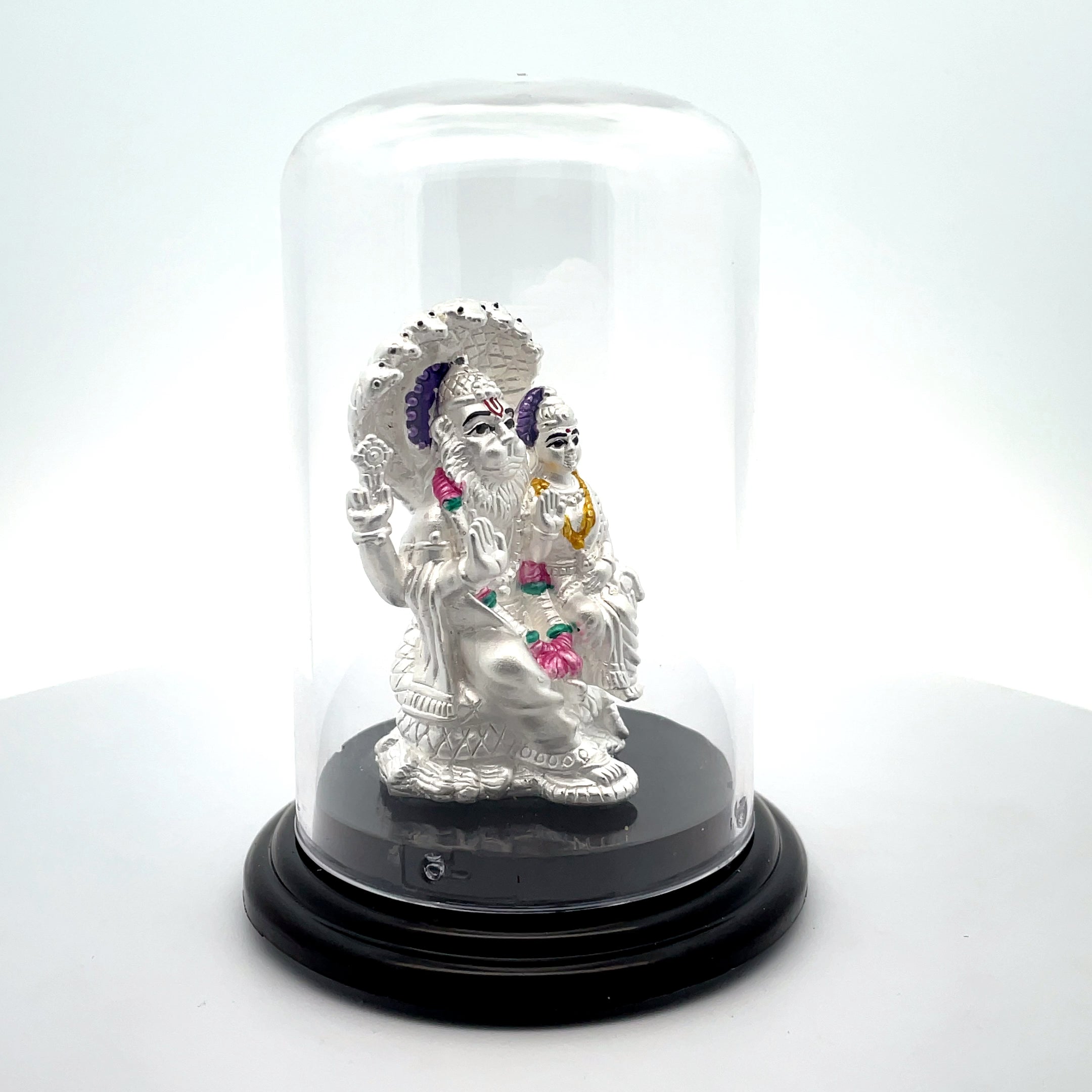 Elegant Silver Lakshmi Narshima Figurine Display