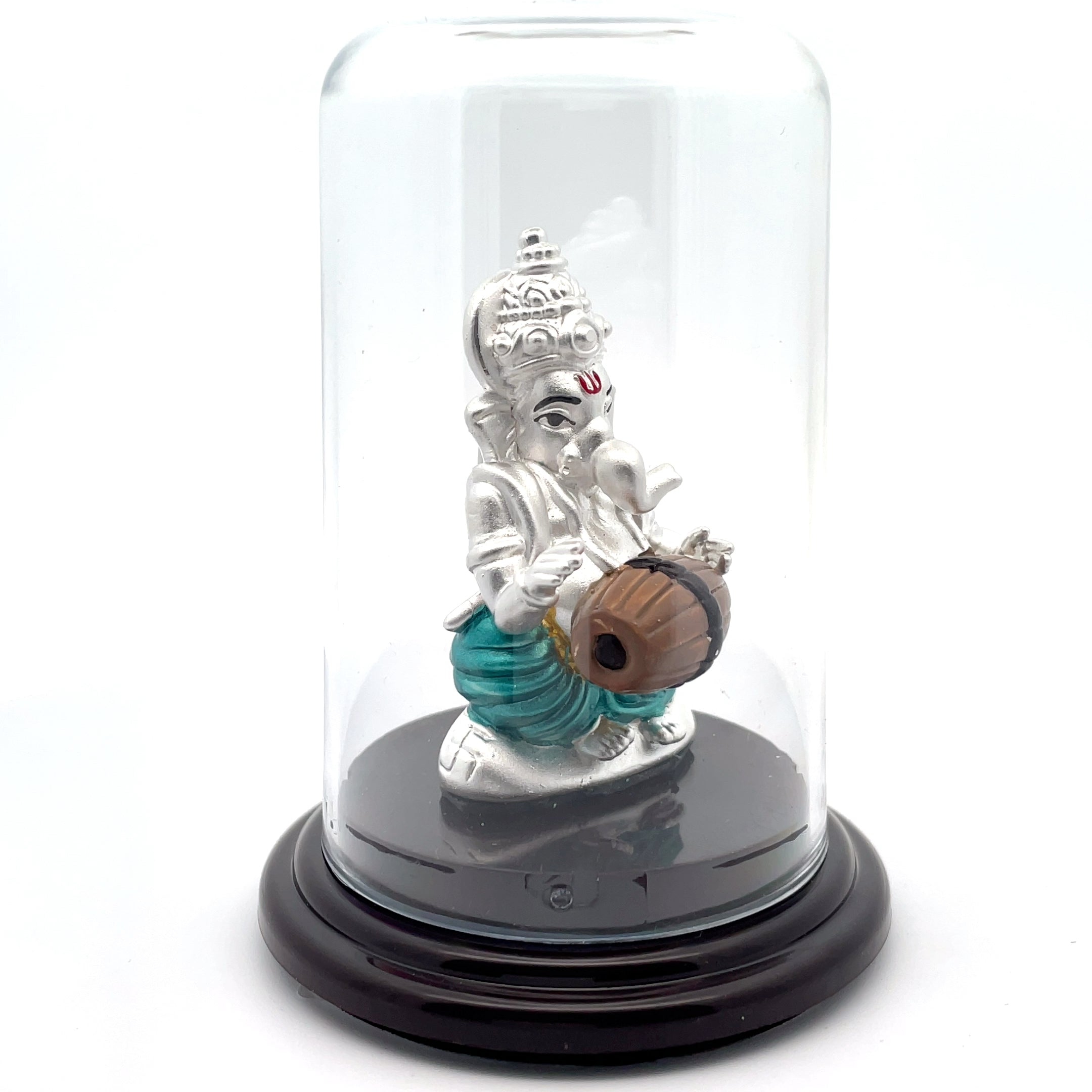 Elegant Ganesh Figurine in Glass Dome