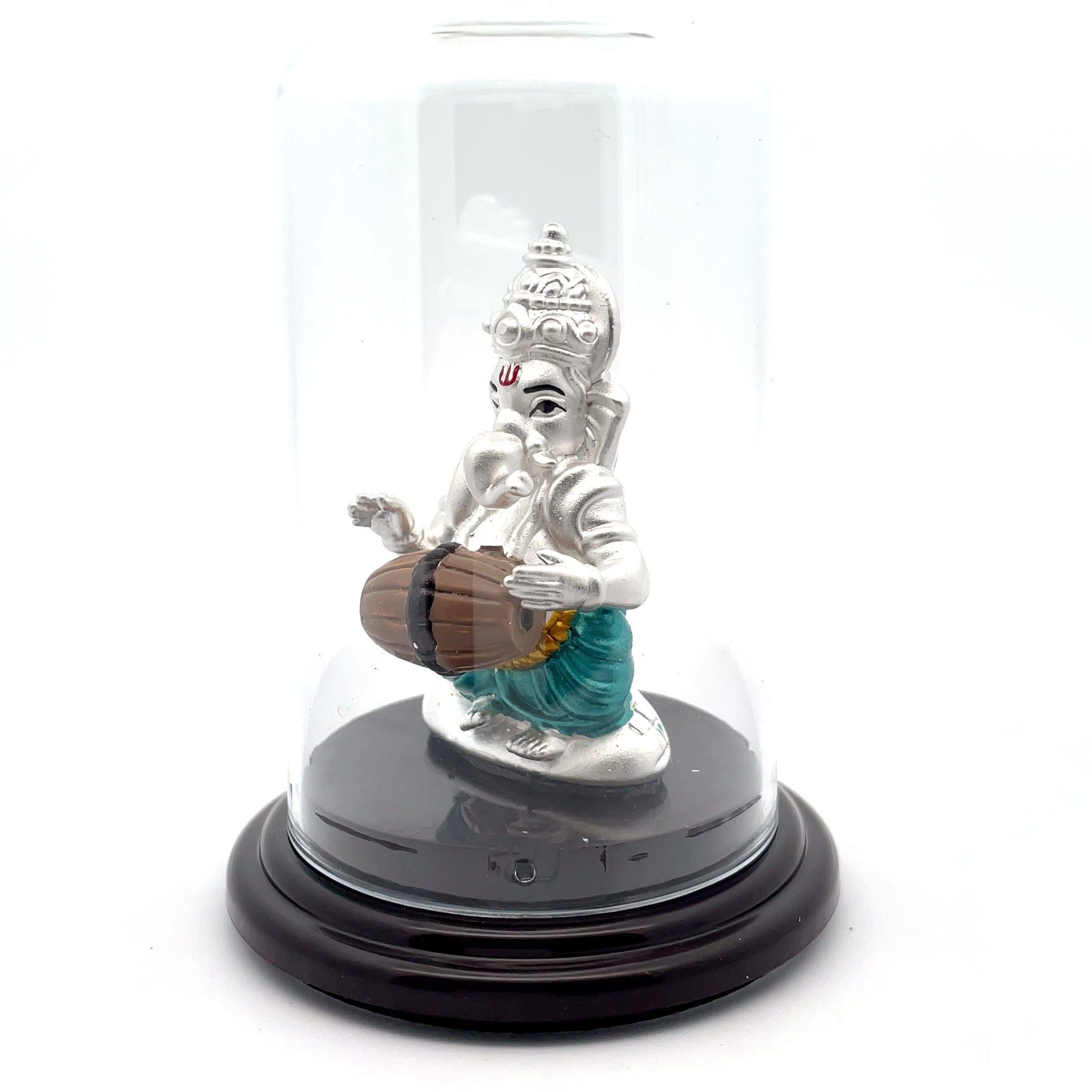 Elegant Ganesh Figurine in Glass Dome