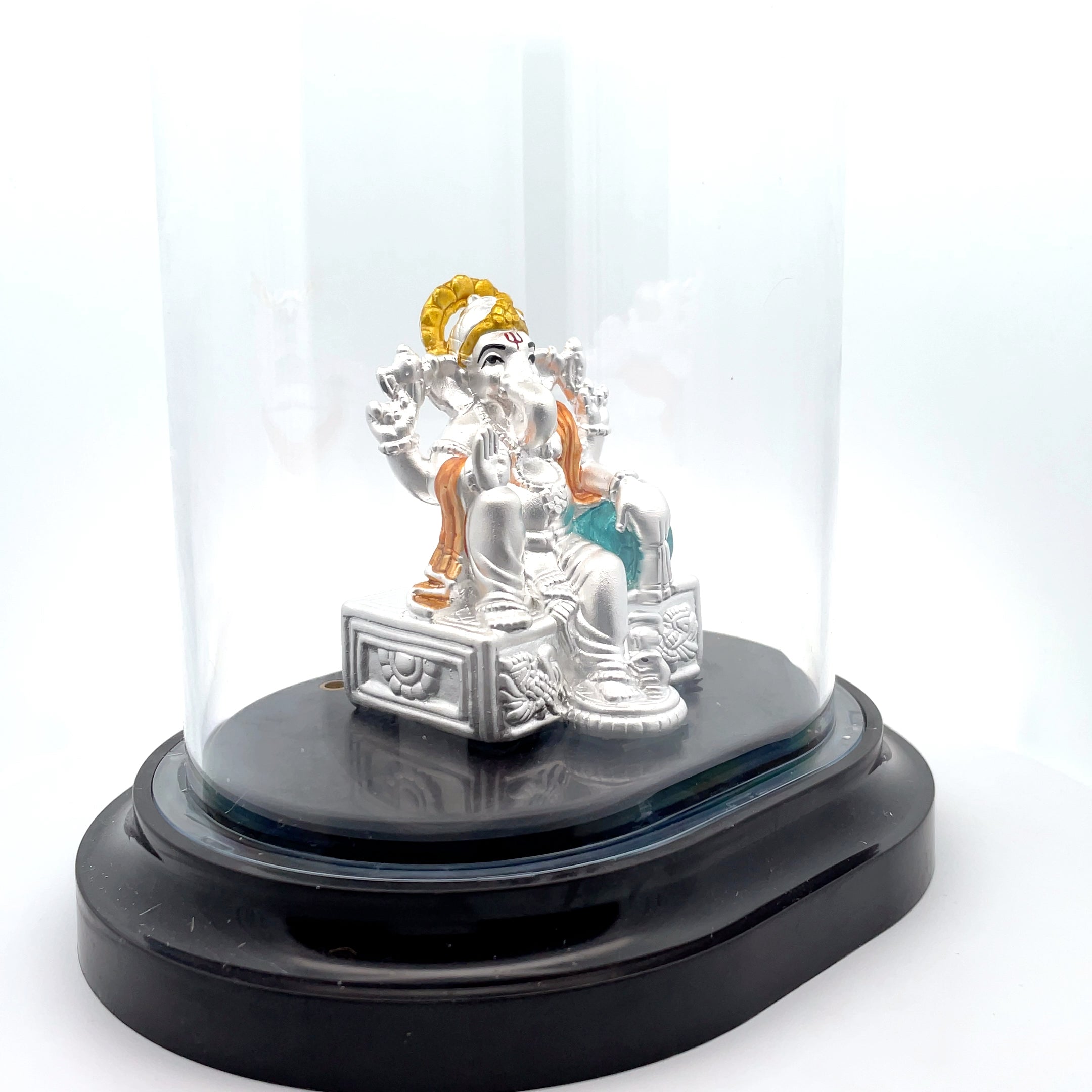 Elegant Silver Ganesh Idol