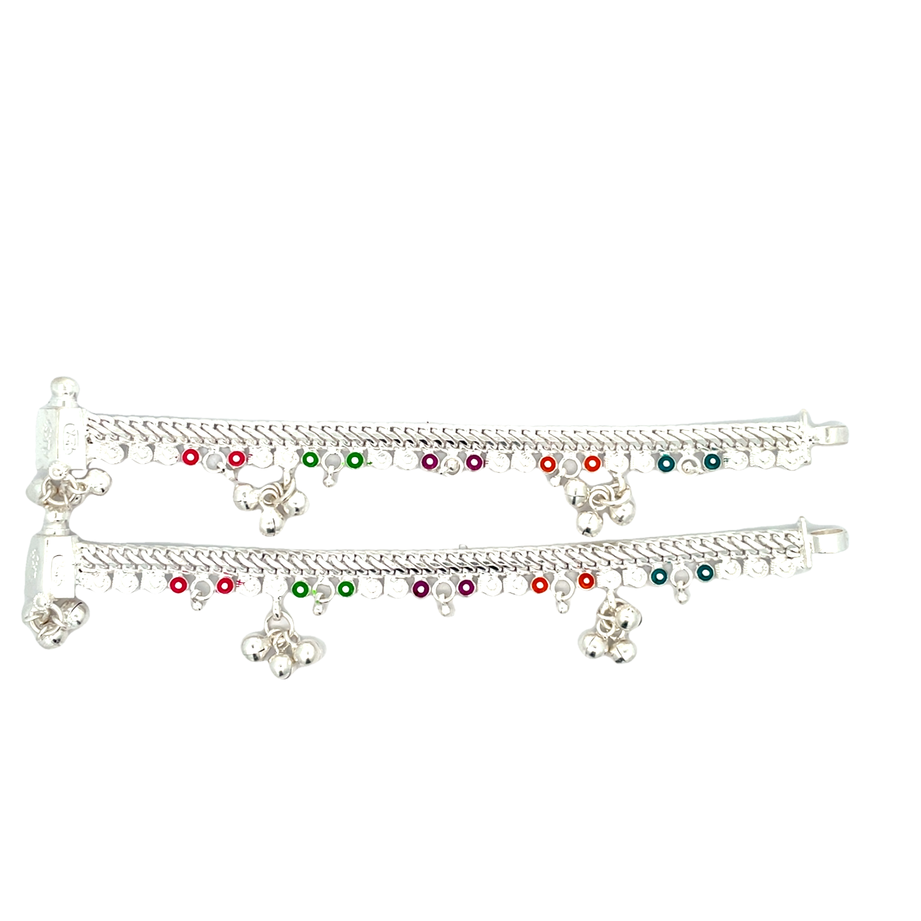 Colorful Silver Anklet