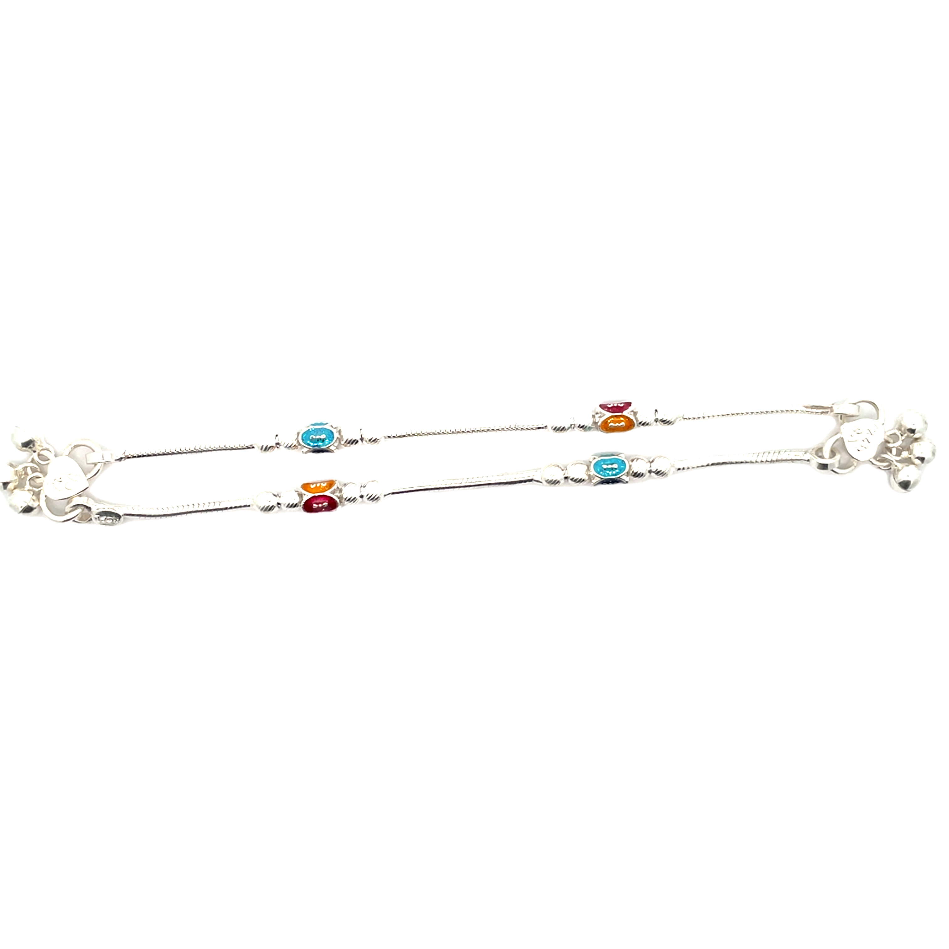 Colorful Silver Anklet