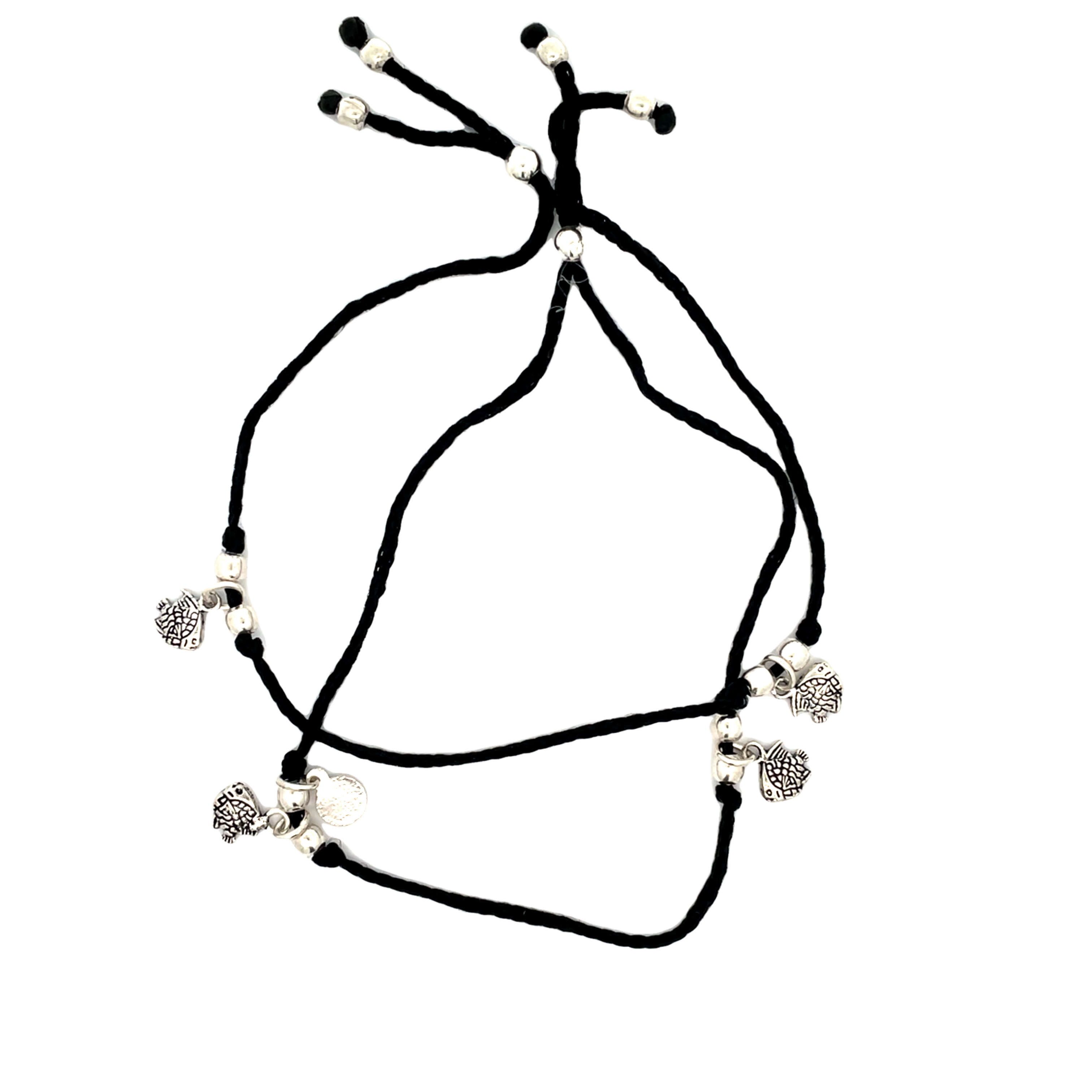 Charming Black Thread Anklets