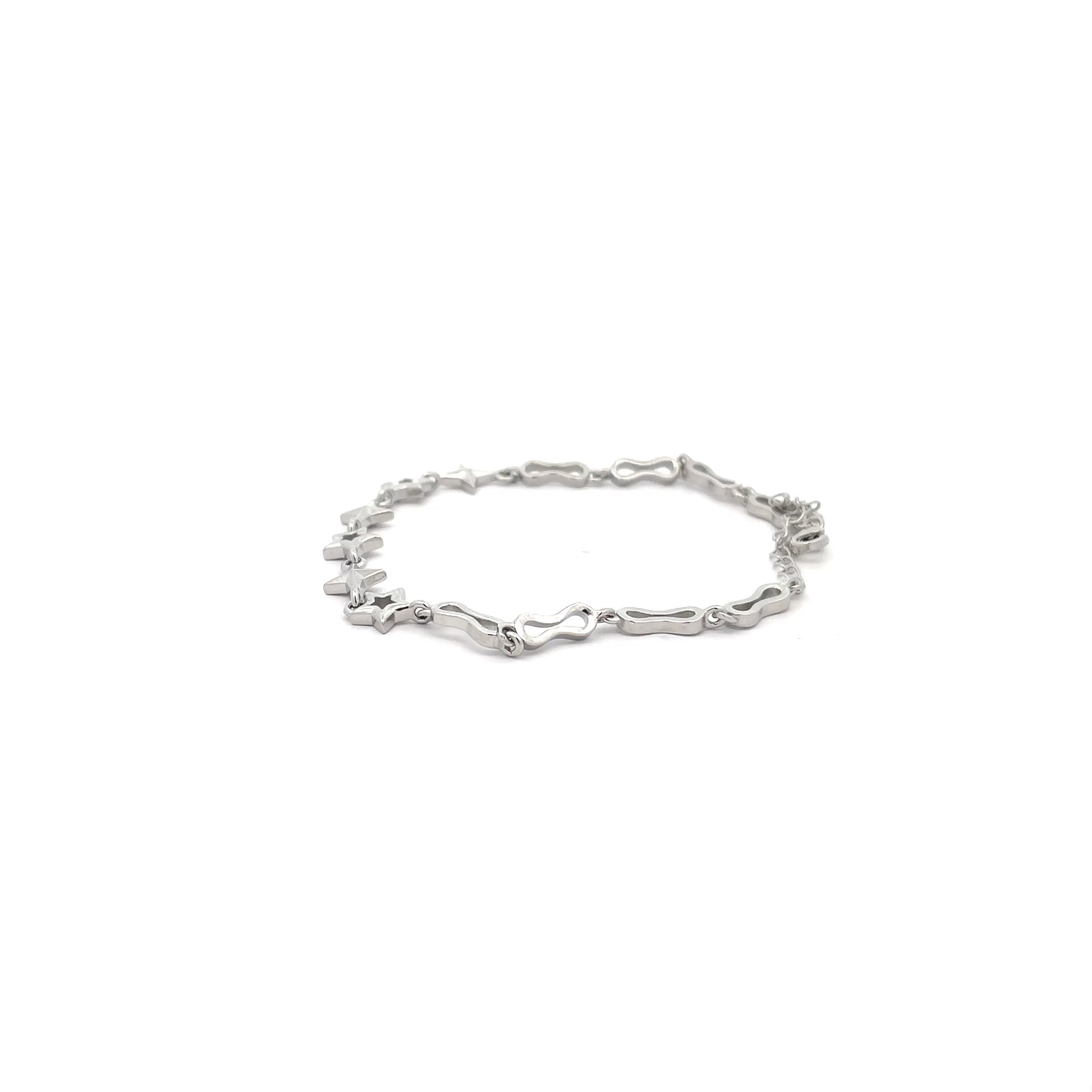 Elegant Silver Star Bracelet