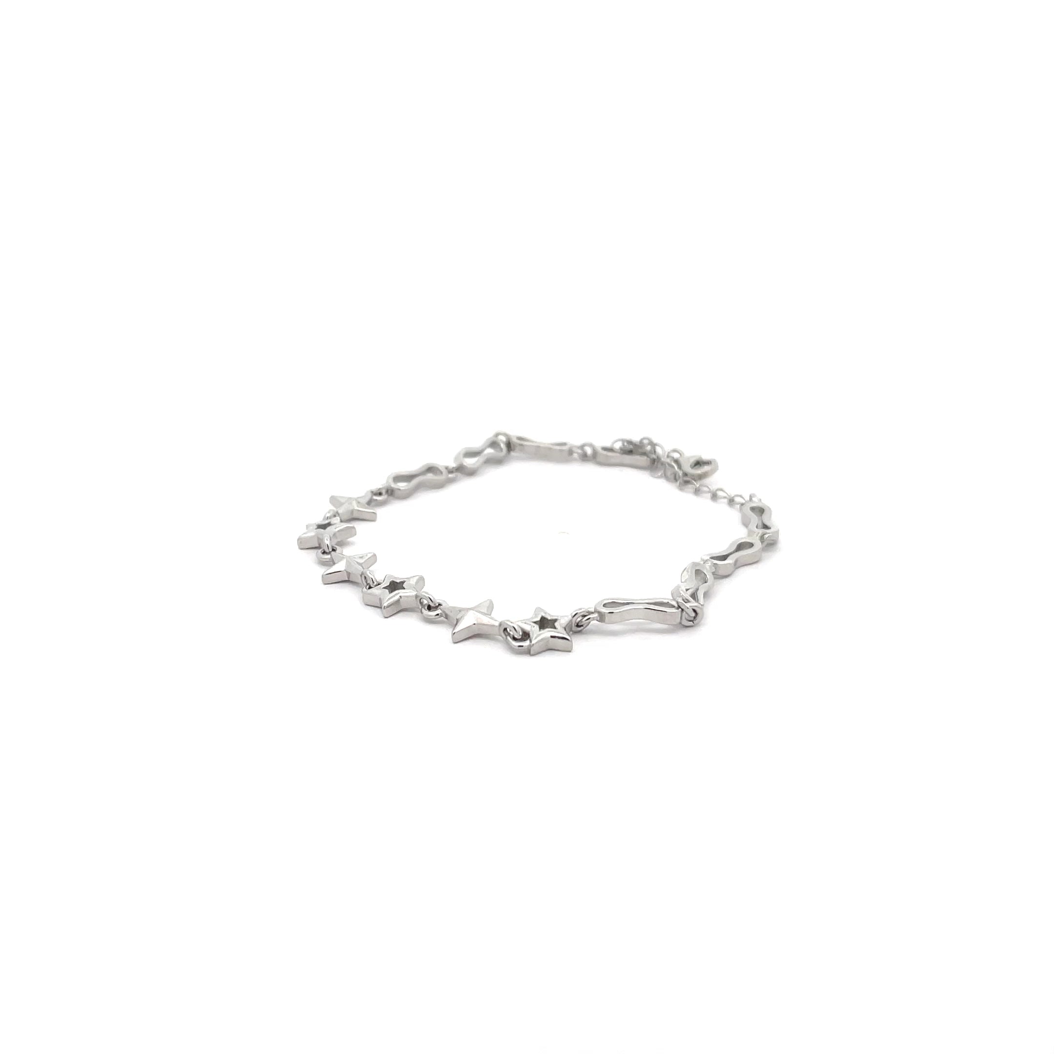 Elegant Silver Star Bracelet
