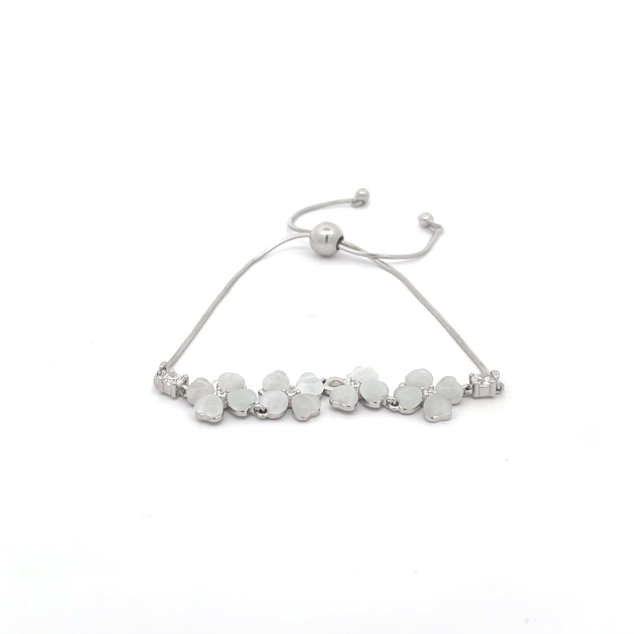 Unique Silver Flower Bracelet