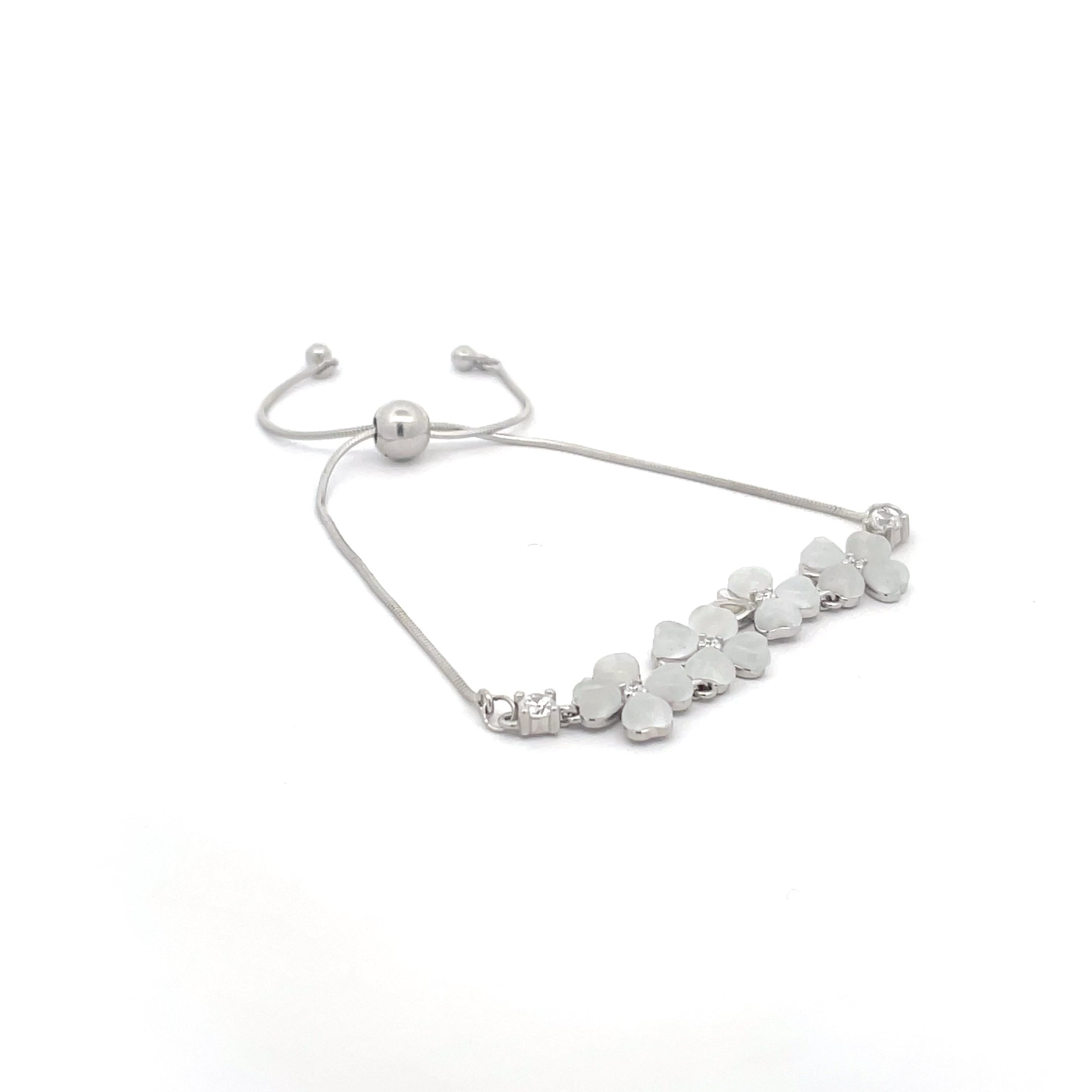 Unique Silver Flower Bracelet