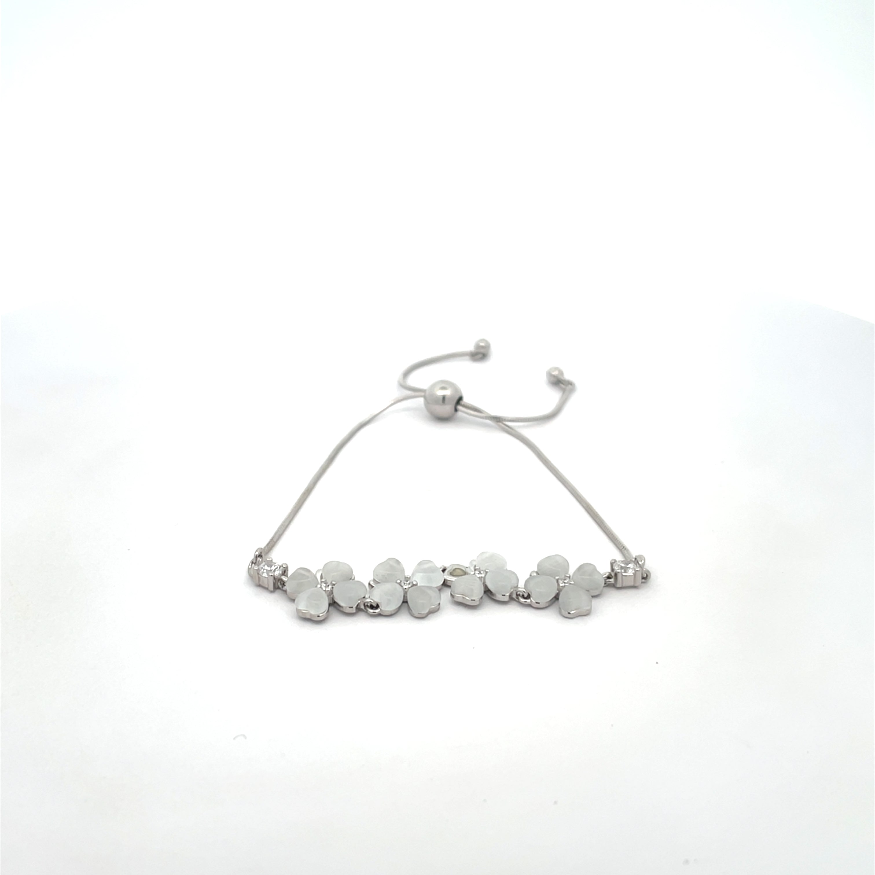 Unique Silver Flower Bracelet