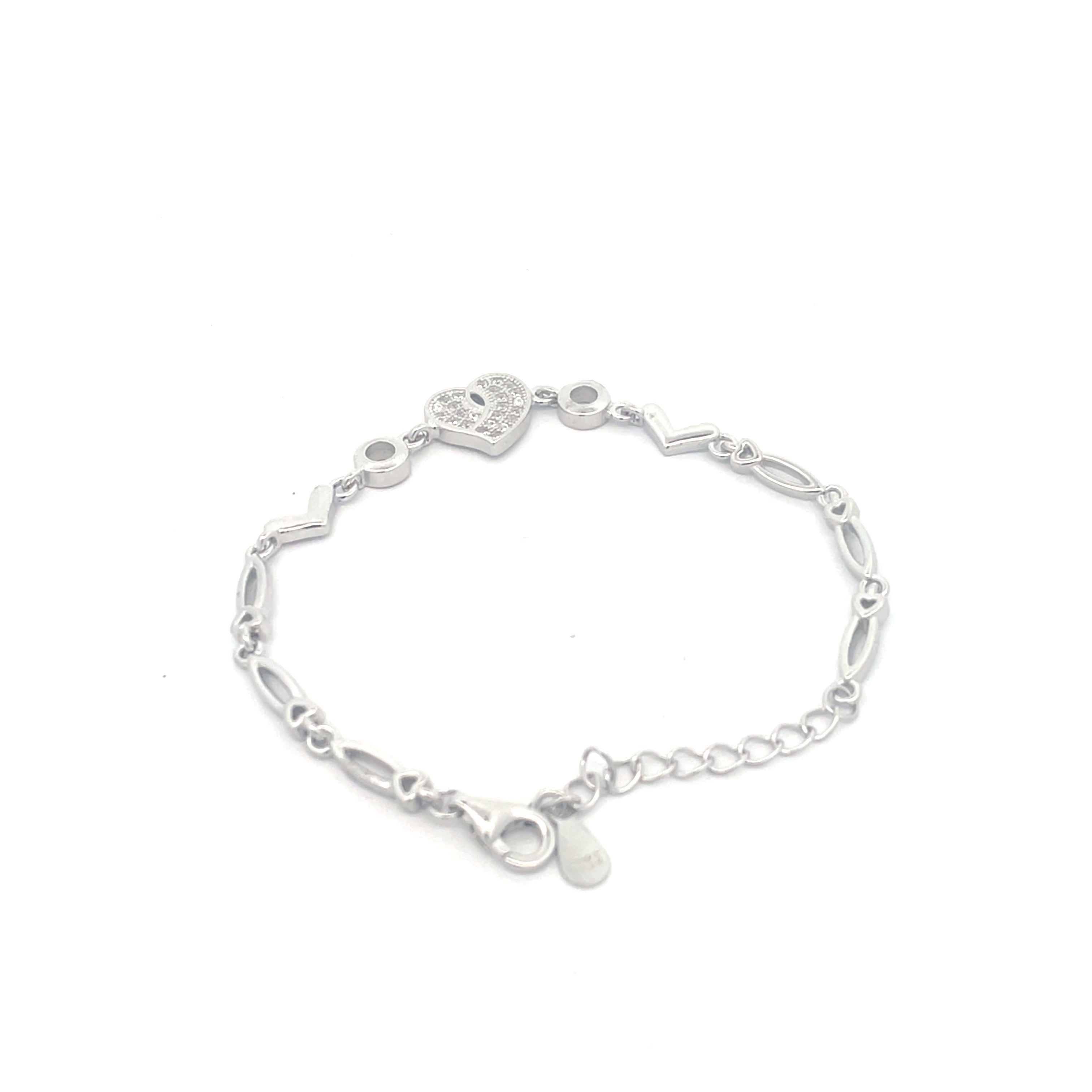 Silver Heart Charm Bracelet – Perfect Gift for Girls & Women
