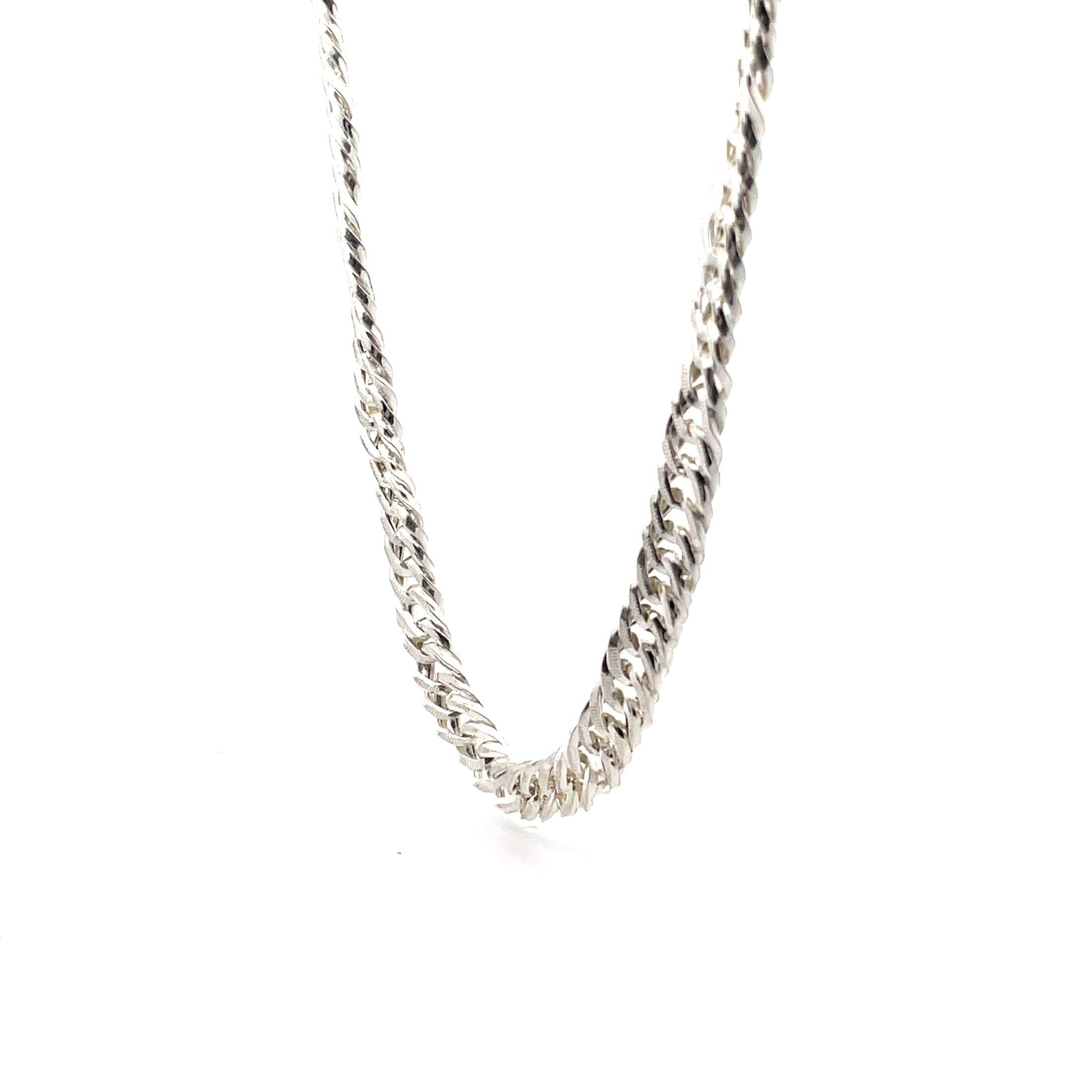 Designer Pattern Silver Chain – Gents Collection