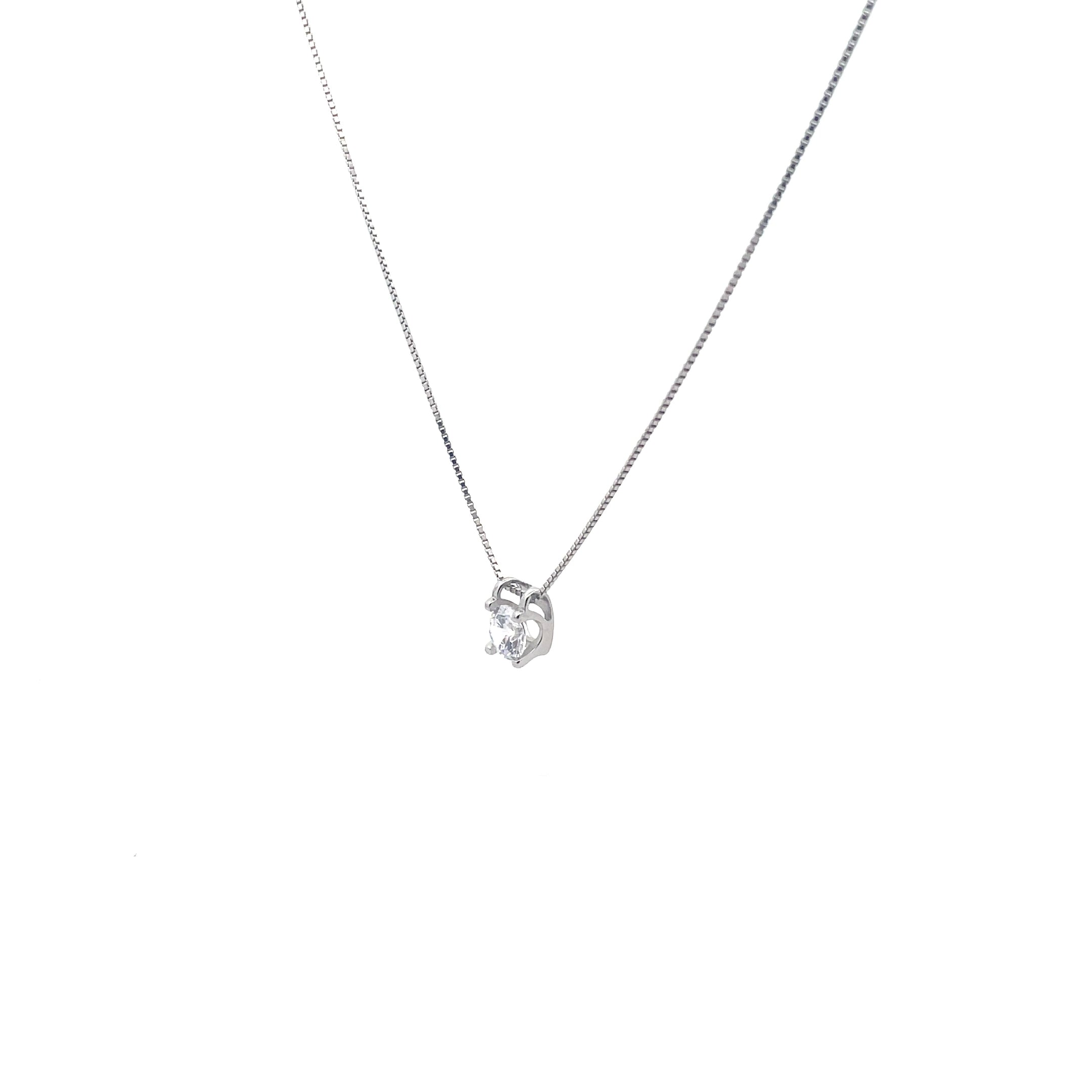 Silver Pendant Chain with Gemstone