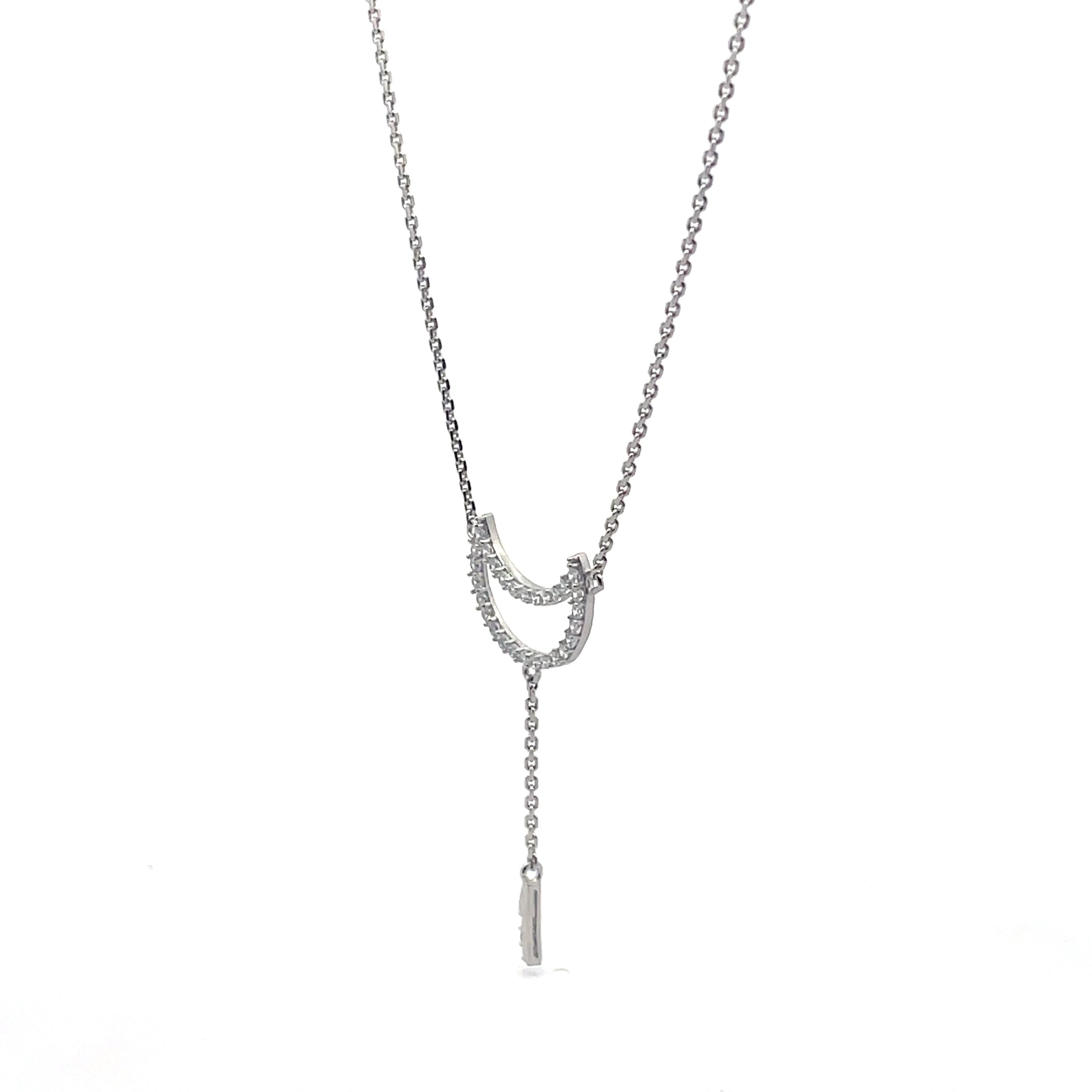 Silver Moon Pendant Necklace