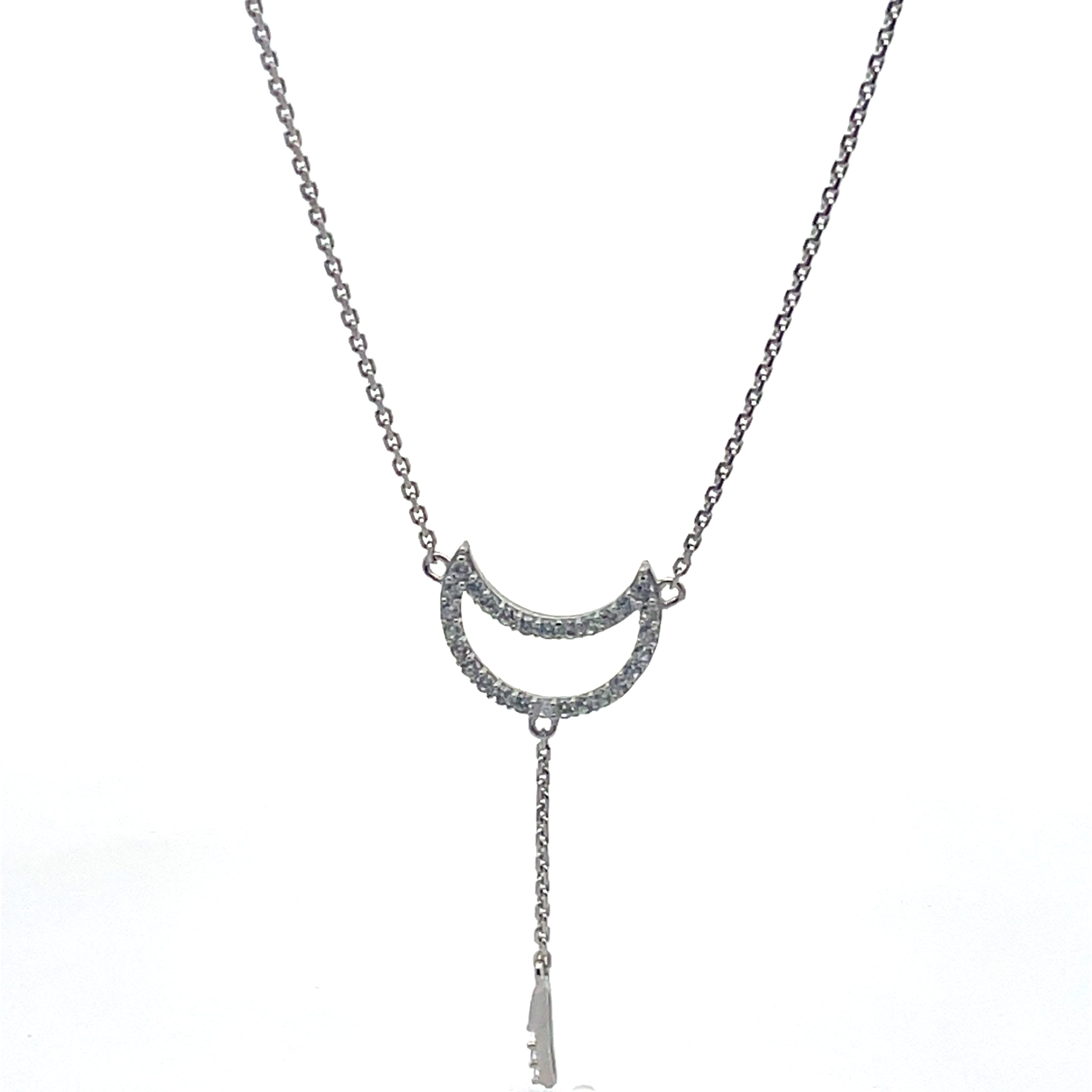 Silver Moon Pendant Necklace