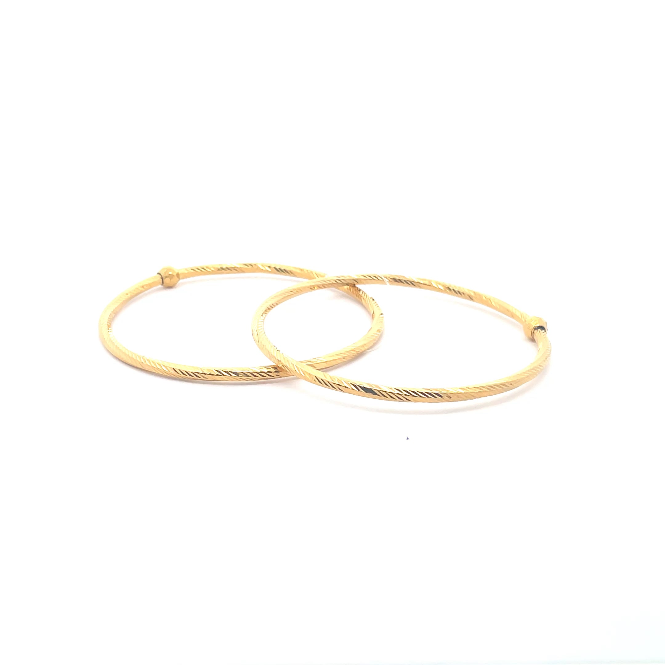 Elegant Gold  Plated Hoop bangles for Silver