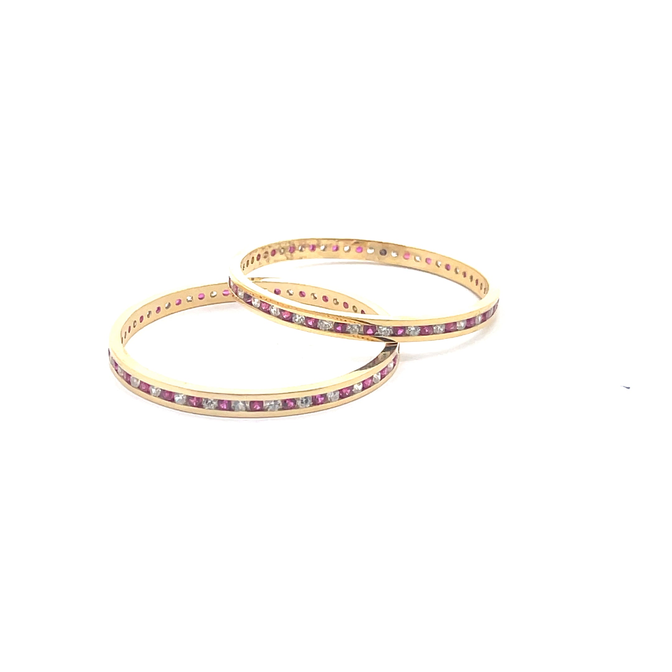 Gold Plated and Ruby Bangles