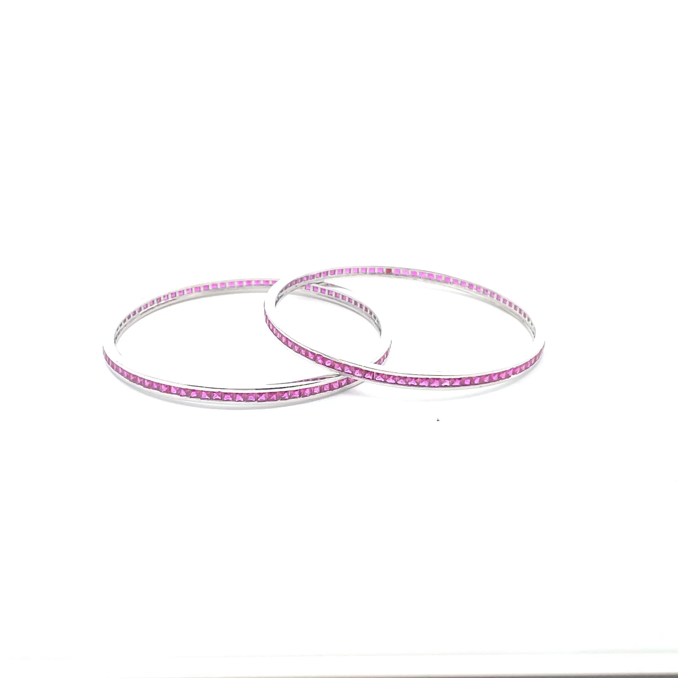 Elegant Pink Bangles Set