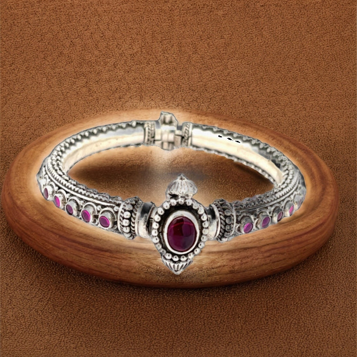 Elegant 92.5 Silver and Ruby Kada