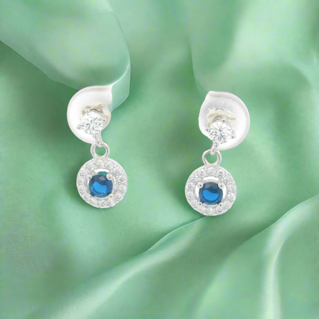 Elegant Blue Sapphire Earrings