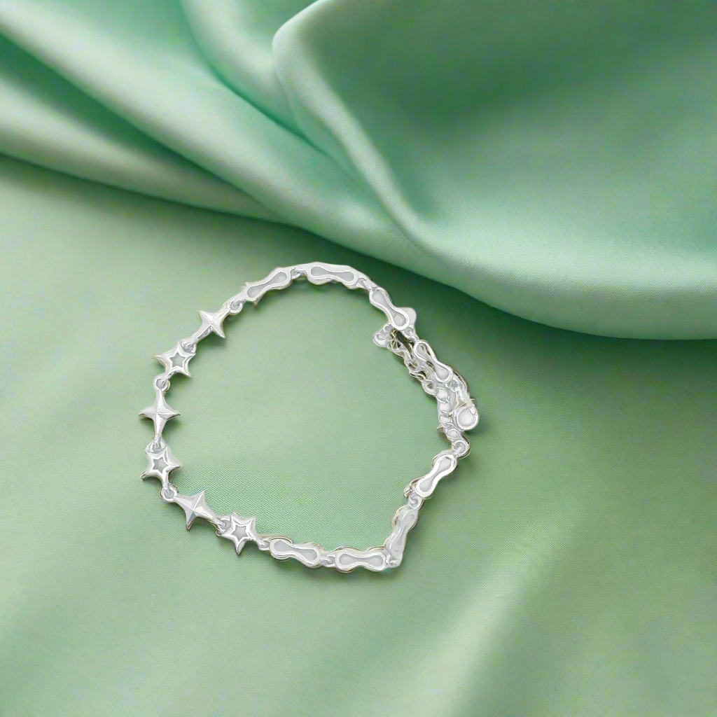 Elegant Silver Star Bracelet