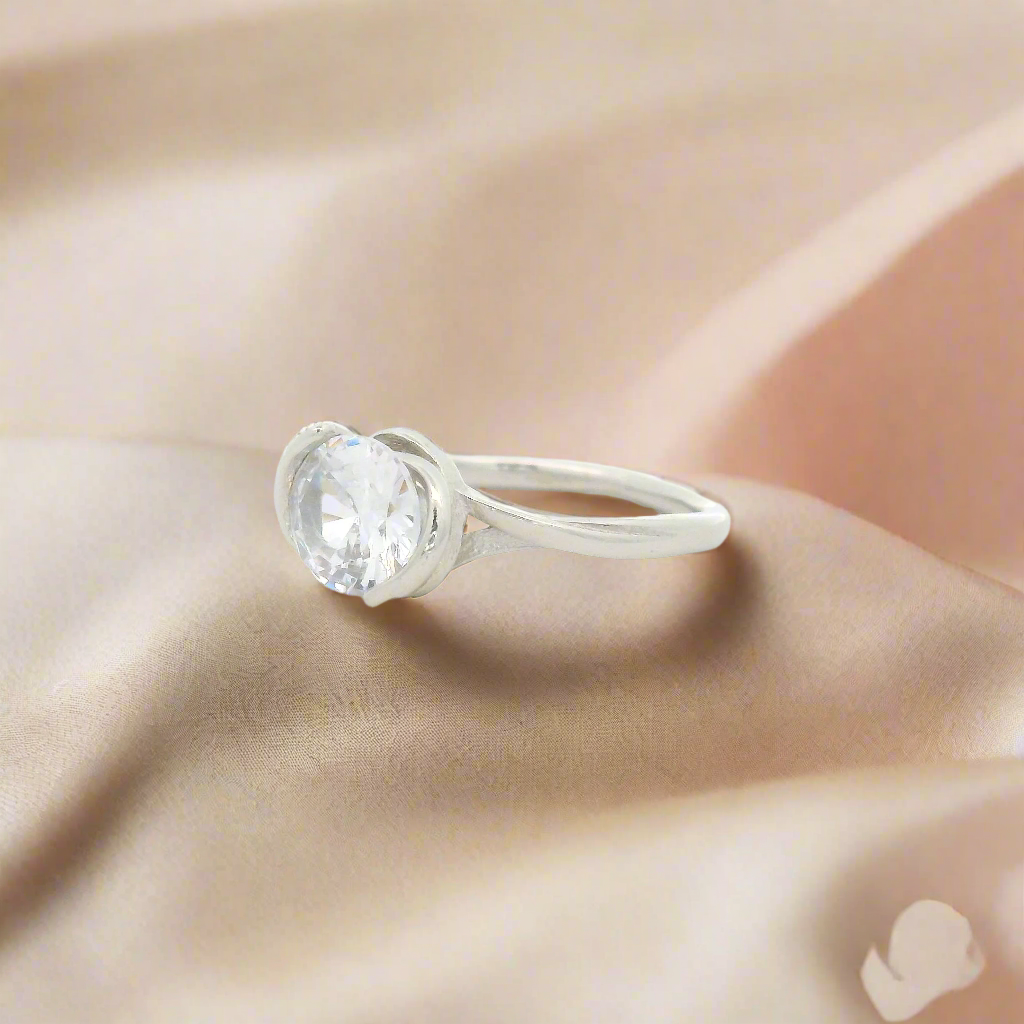 Oval Diamond Ring with Gemstone