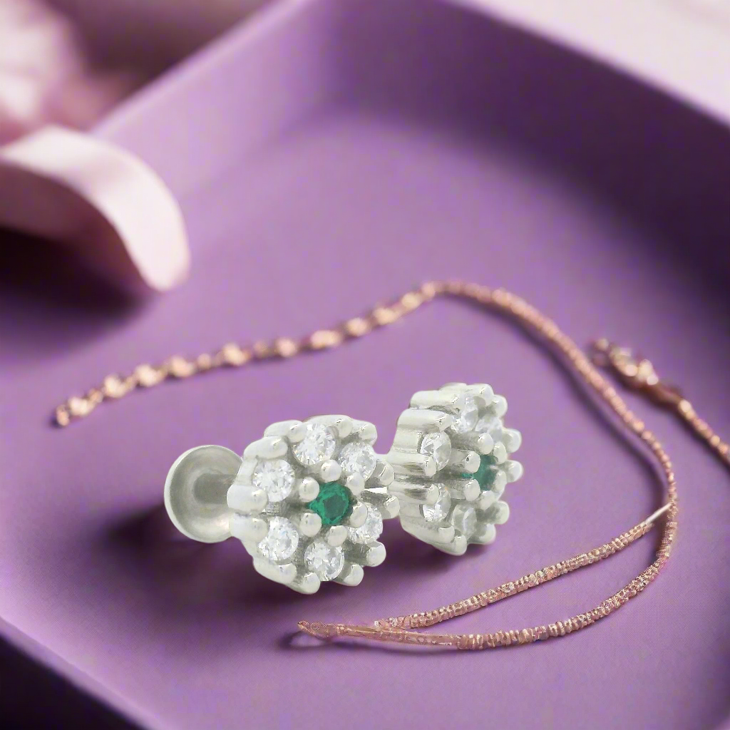 925 Sterling Silver Marigold Stud Earrings – Unique Floral Jewellery