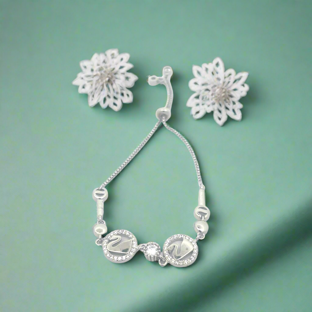 Lightweight Silver Bracelet for Office & College Wear