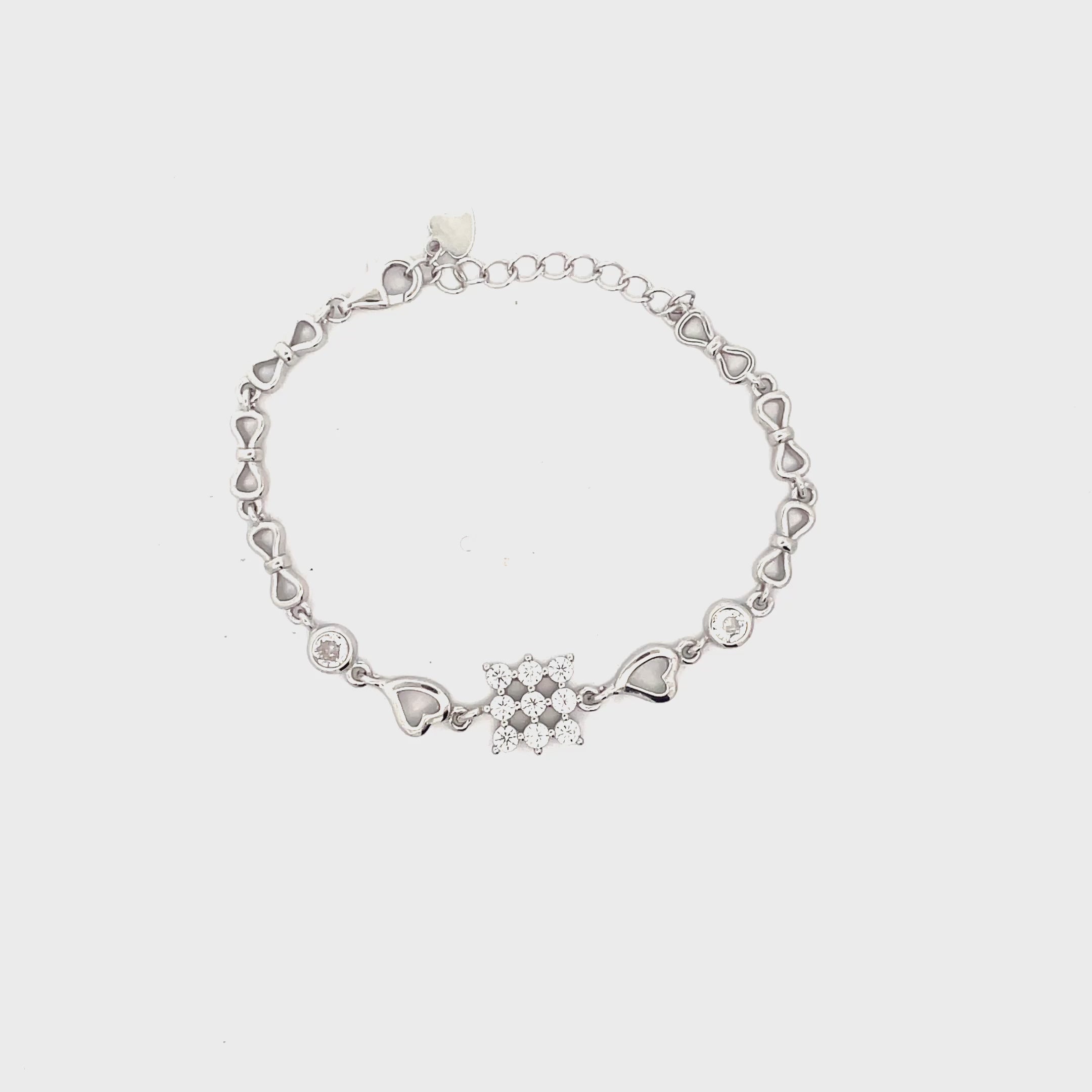 Elegant Silver Heart Bracelet