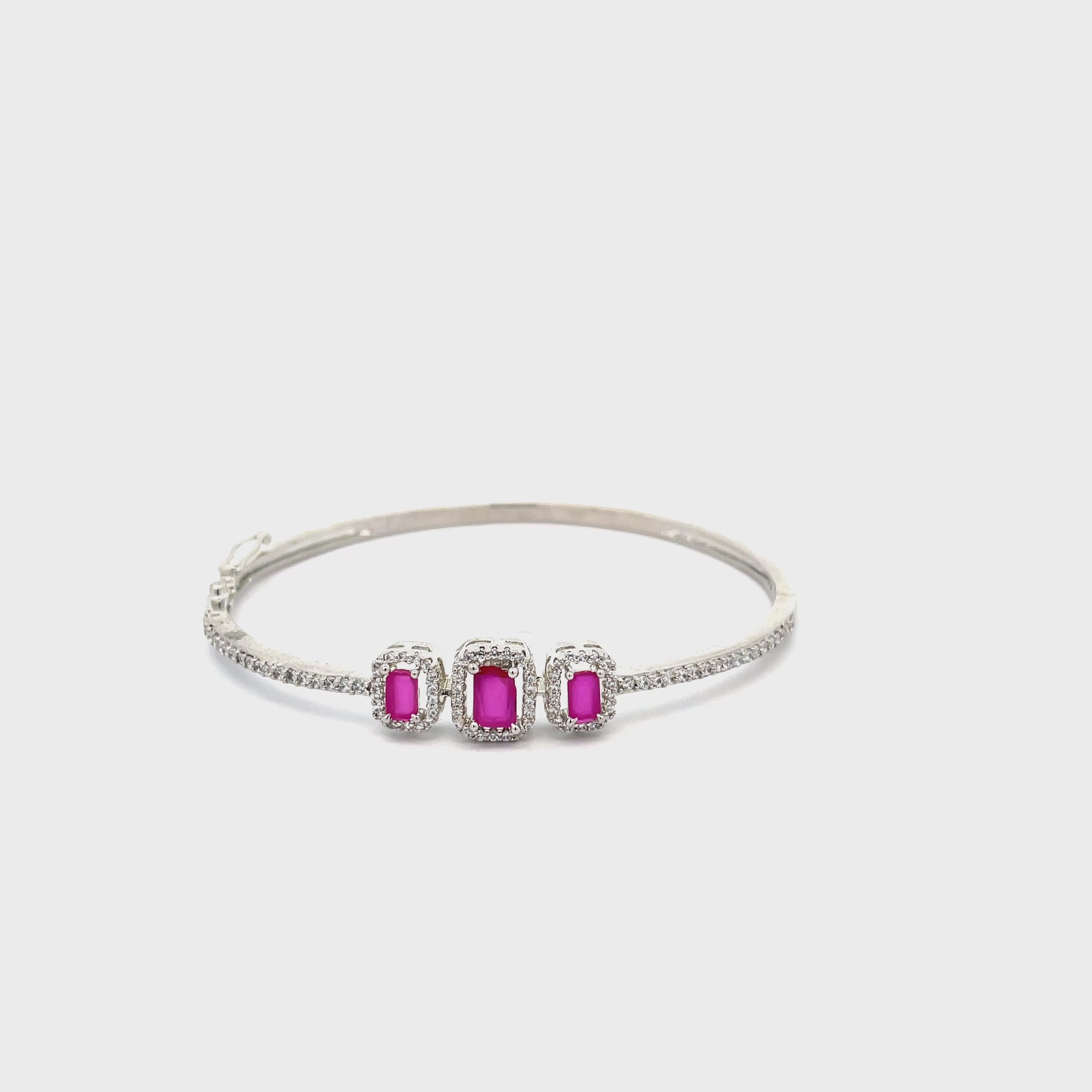 Elegant Pink Gemstone Bracelet
