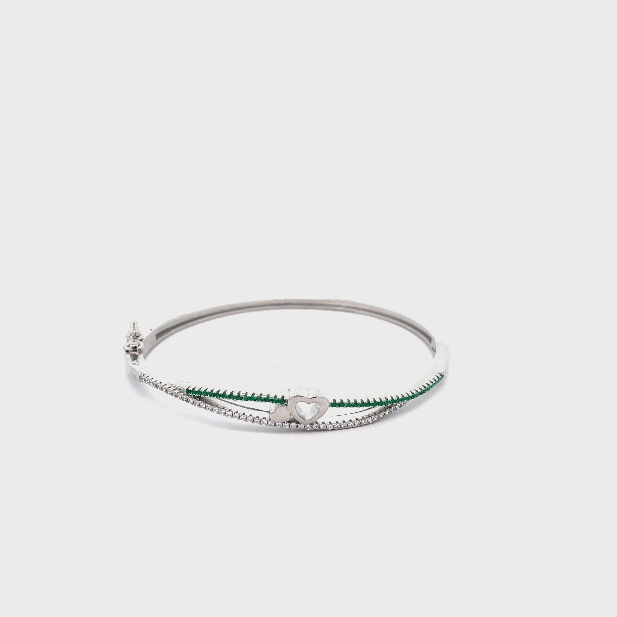 Elegant Silver Heart Bracelet