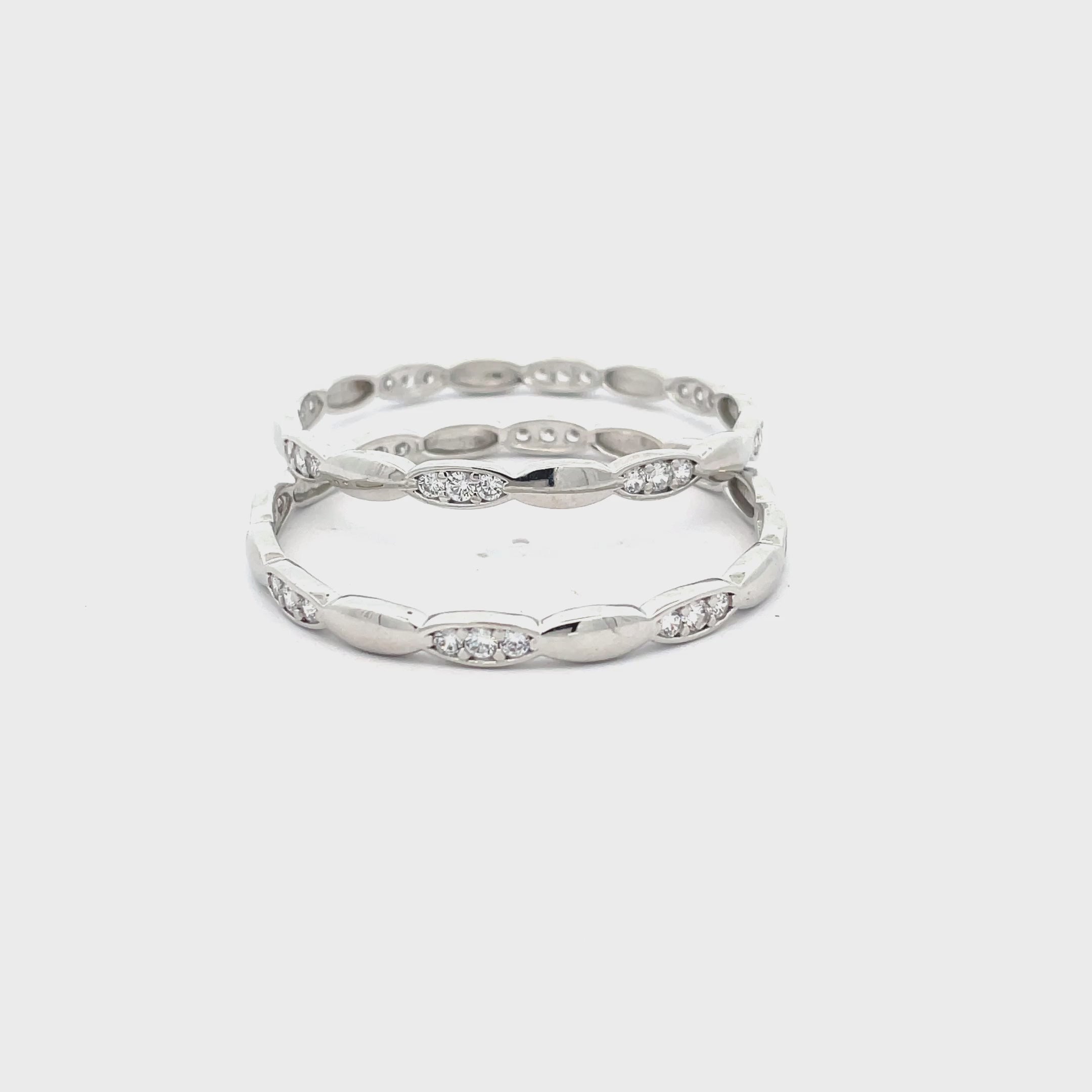 Elegant Silver Stacking Bangles
