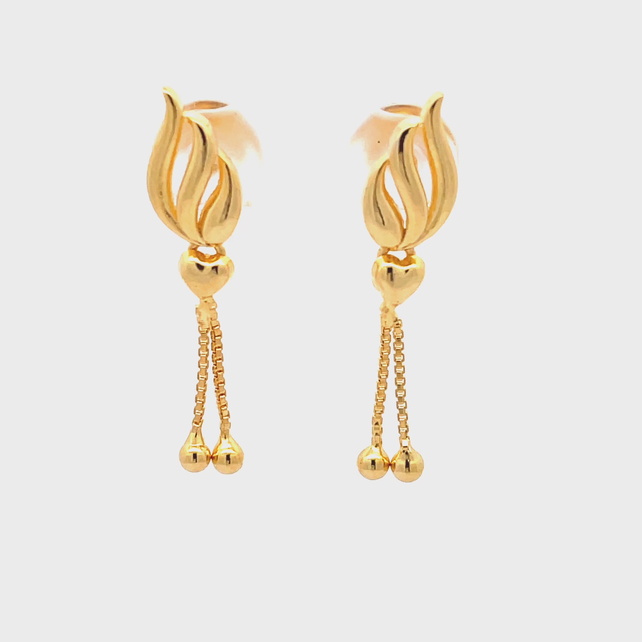 Elegant Gold Leaf Earrings