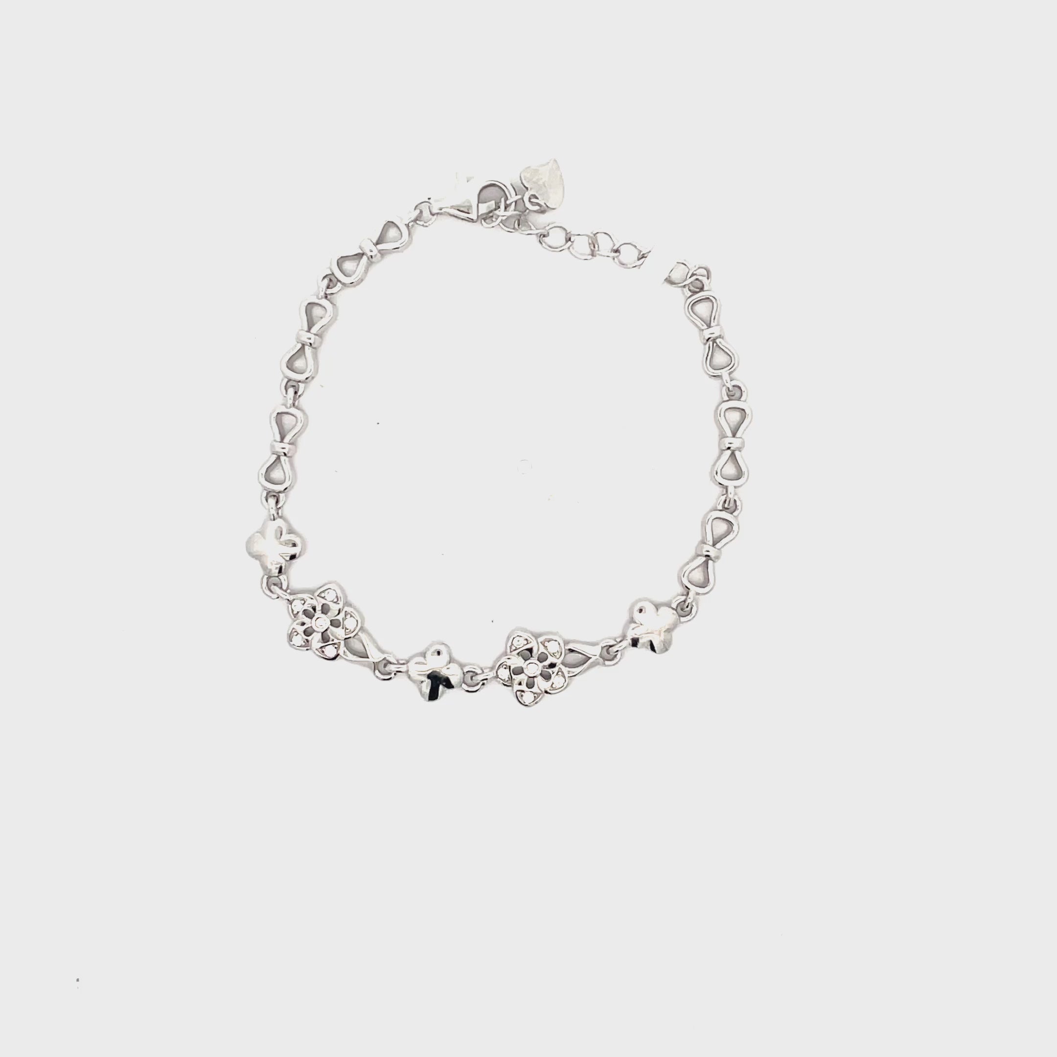 Charming Silver Heart Bracelet