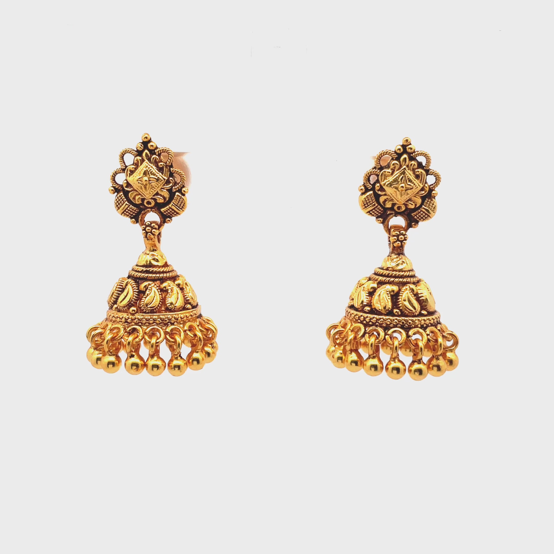 Elegant Traditional Gold Earrings