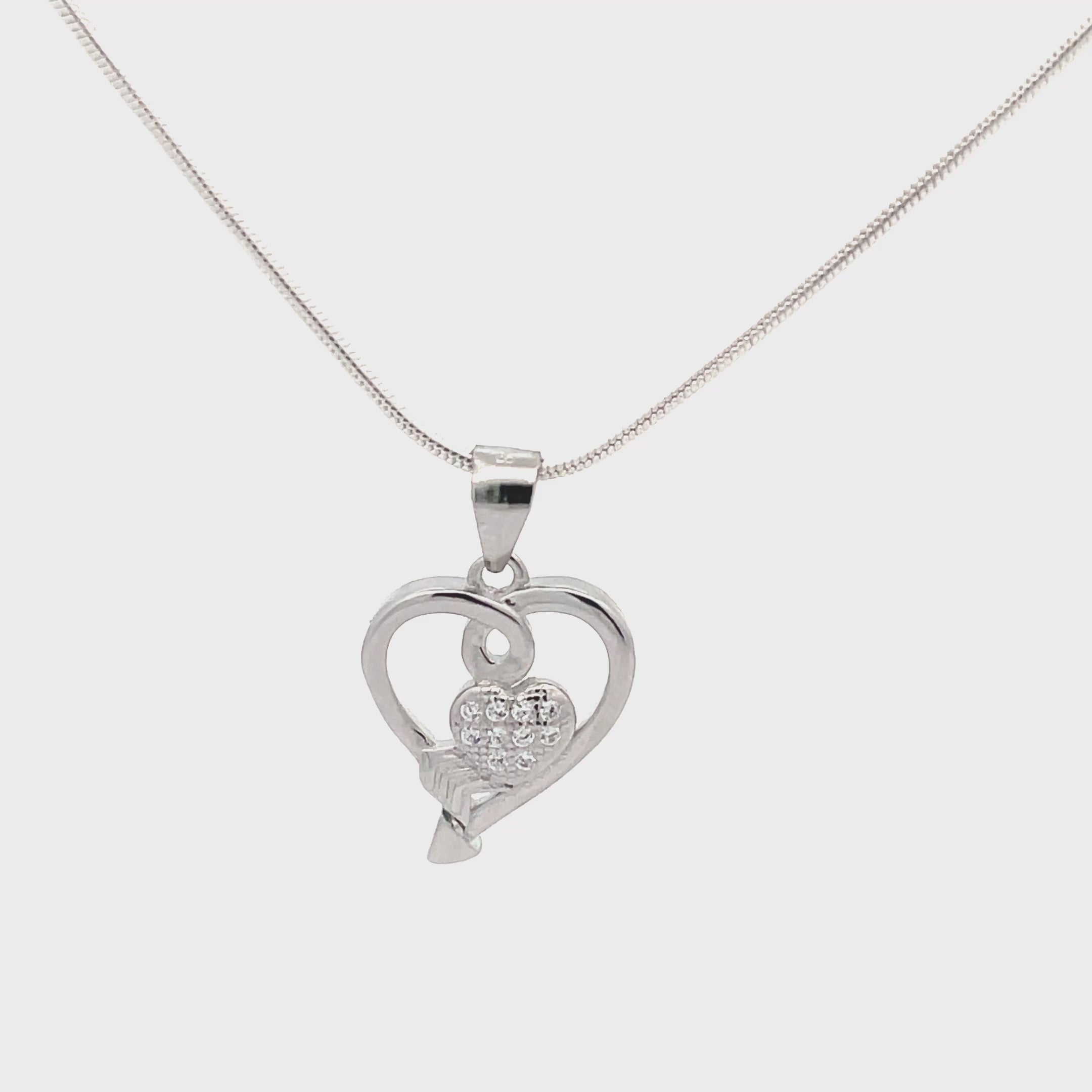 Elegant Heart Pendant Necklace