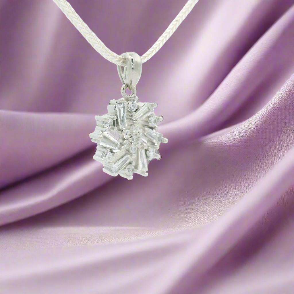 925 Silver Snowflake Women Pendant