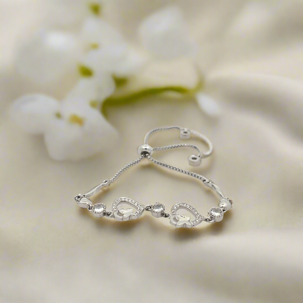 Sterling Silver Heart Bracelet for Women