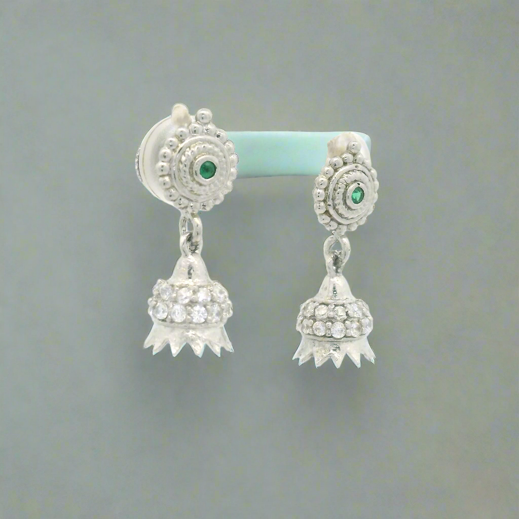925 Silver Jhumka Earrings