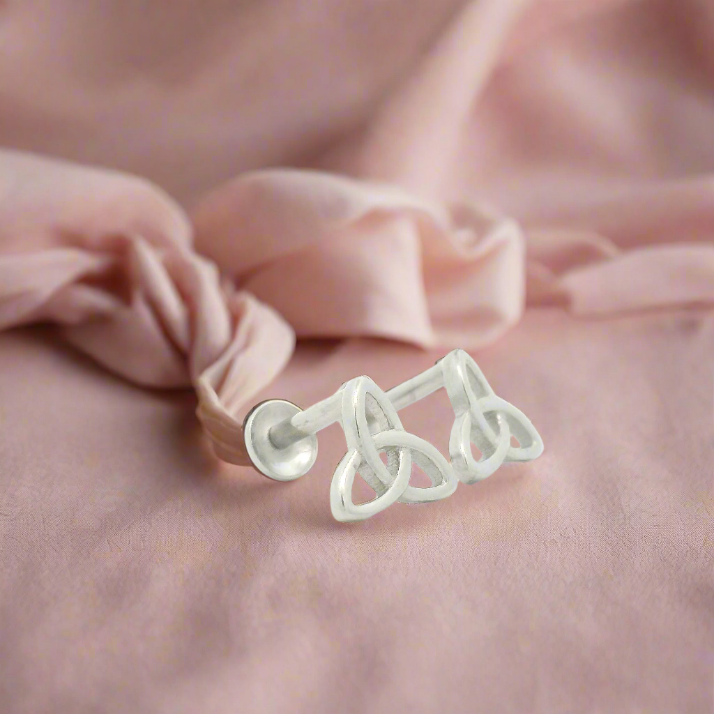 Silver Triquetra Earrings