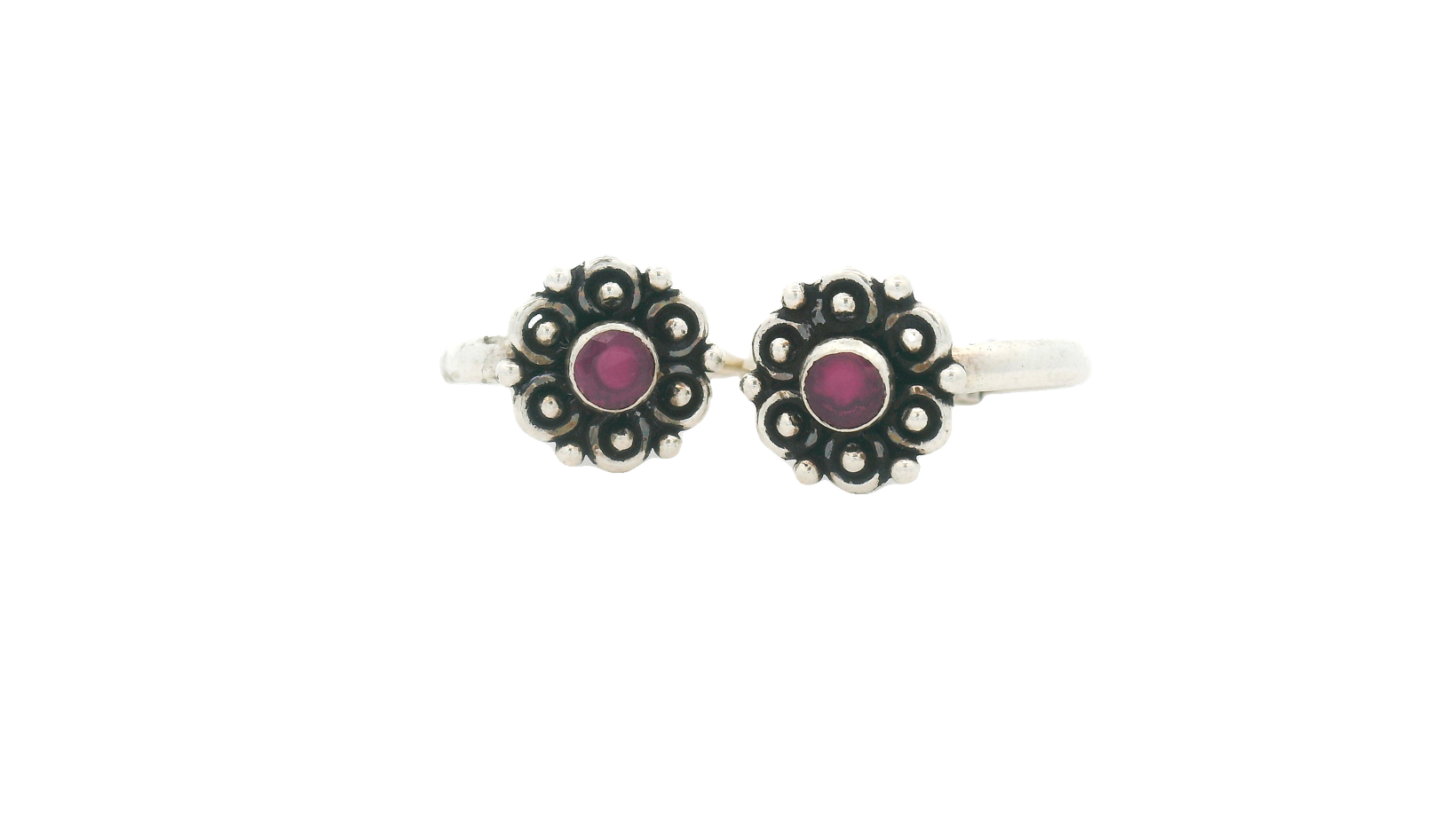 Silver Flower Toe Rings