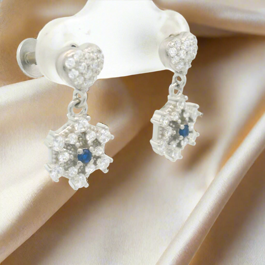 Diamond and Sapphire Earrings